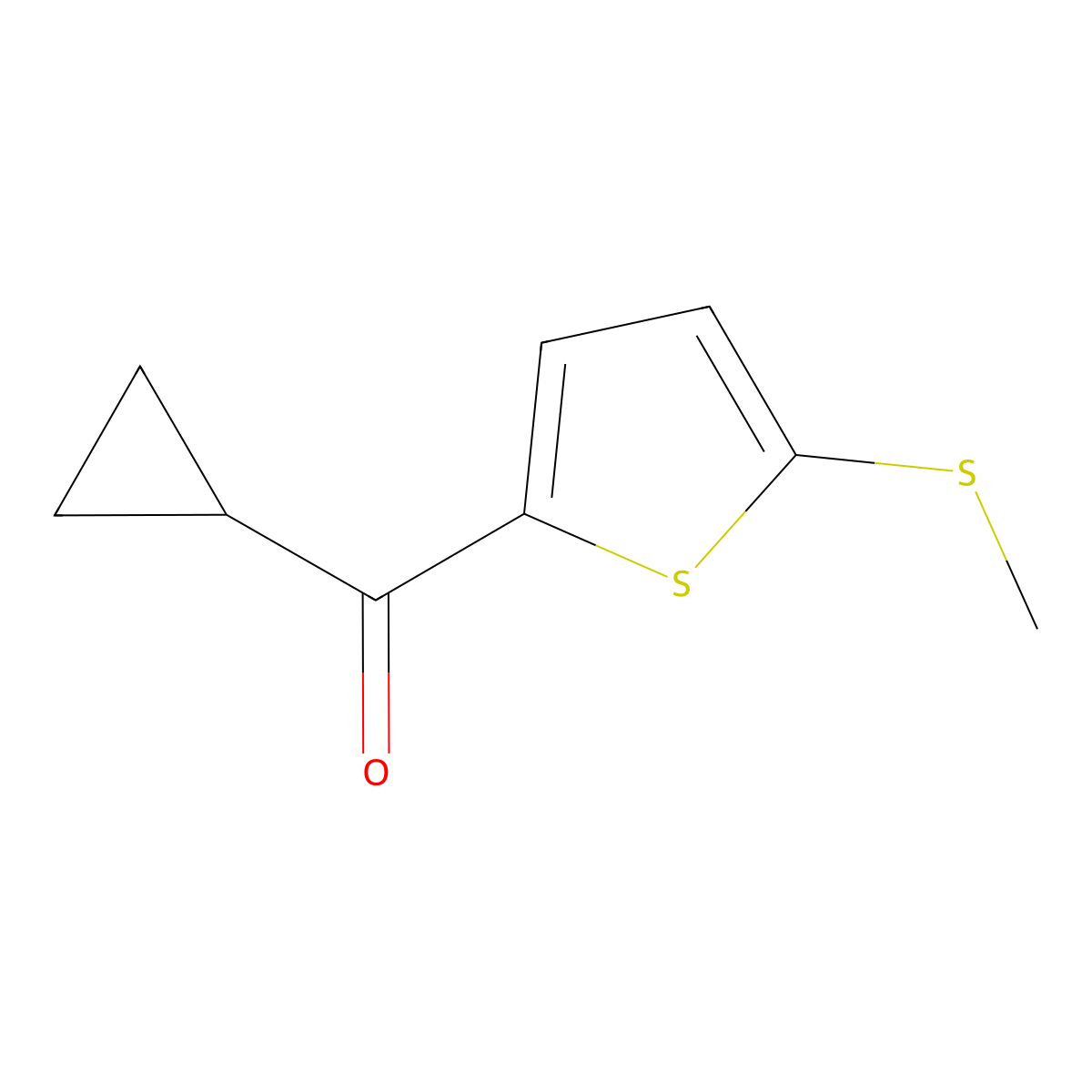 Cyclopropyl[5-(methylthio)-2-thienyl]methanone molecular structure, CAS 1784003-56-0