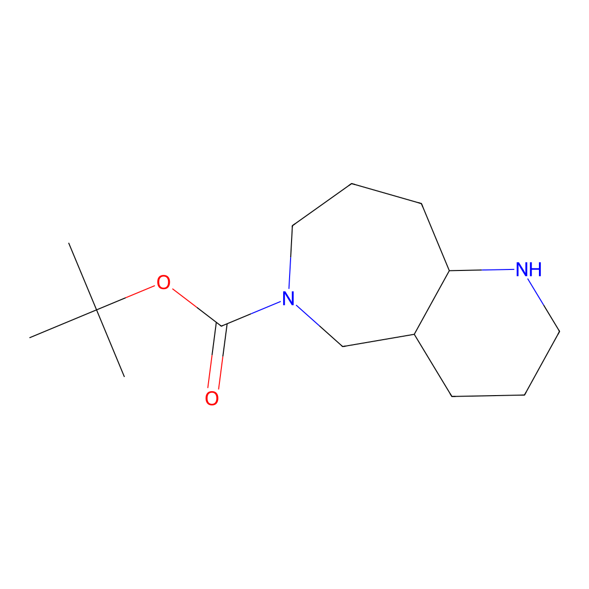 tert-butyl decahydro-1H-pyrido[3,2-c]azepine-6-carboxylate molecular structure, CAS 1784016-95-0
