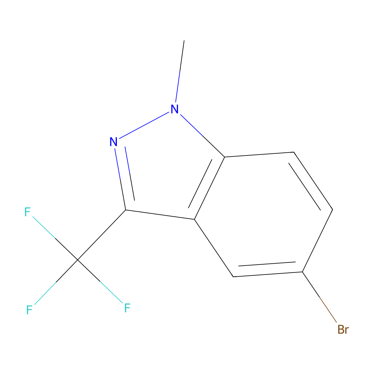 5-Bromo-1-methyl-3-(trifluoromethyl)-1H-indazole molecular structure, CAS 1784018-72-9