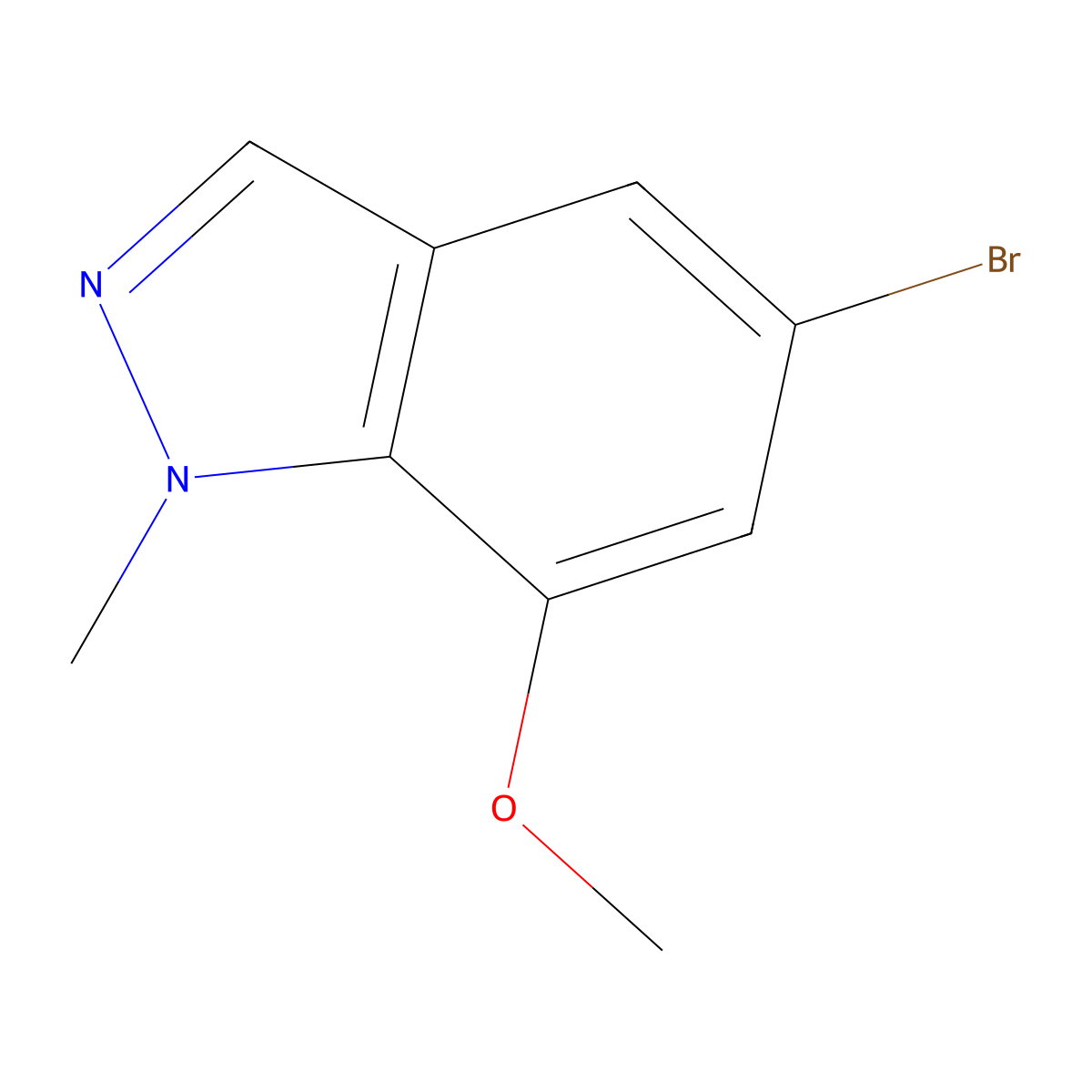 5-Bromo-7-methoxy-1-methyl-1H-indazole molecular structure, CAS 1784018-79-6