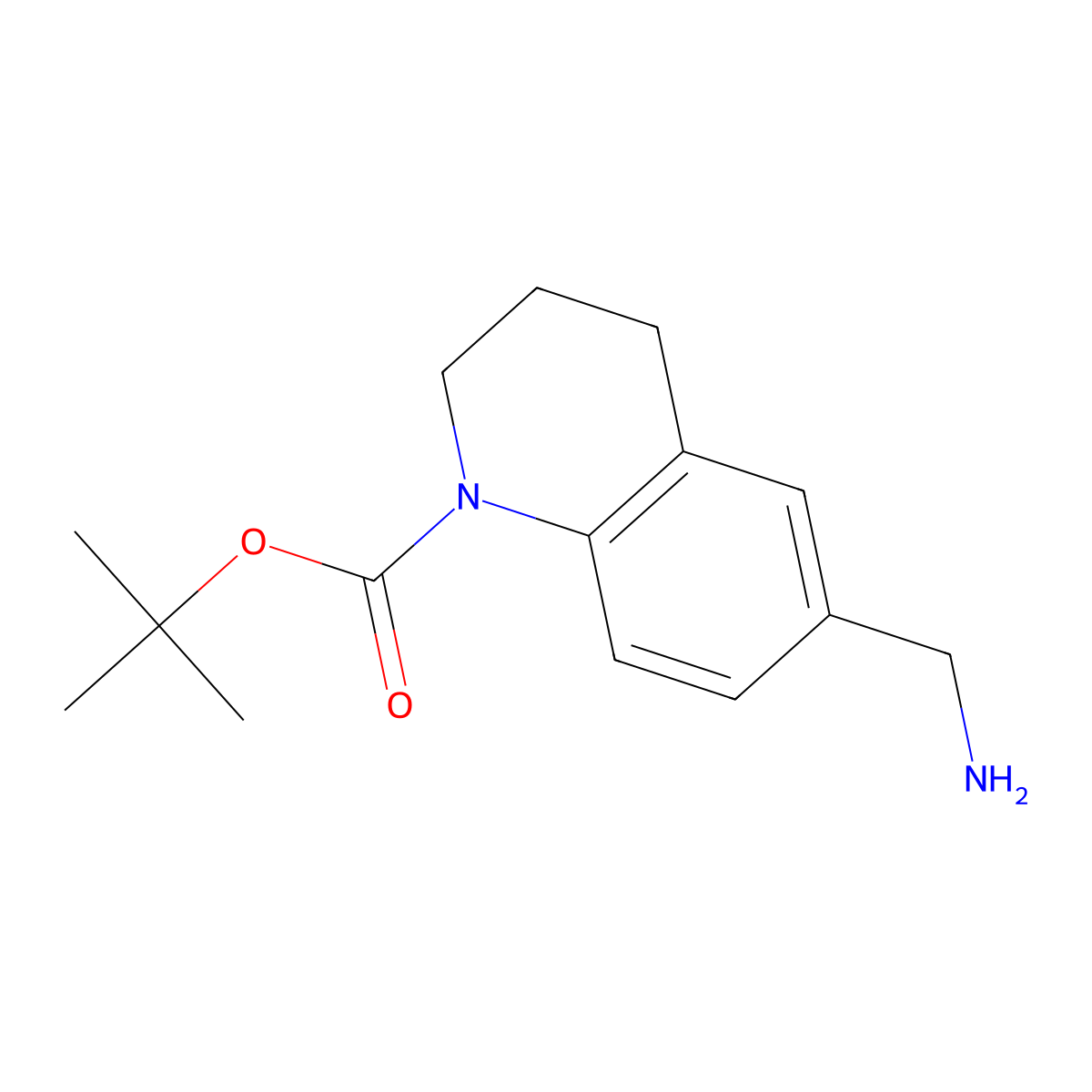 Tert-butyl 6-(aminomethyl)-1,2,3,4-tetrahydroquinoline-1-carboxylate molecular structure, CAS 1784019-93-7