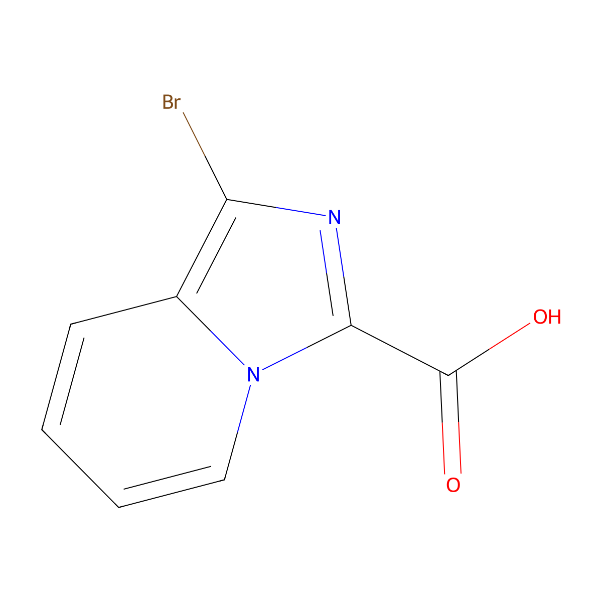 1-Bromoimidazo[1,5-a]pyridine-3-carboxylic acid molecular structure, CAS 1784021-95-9