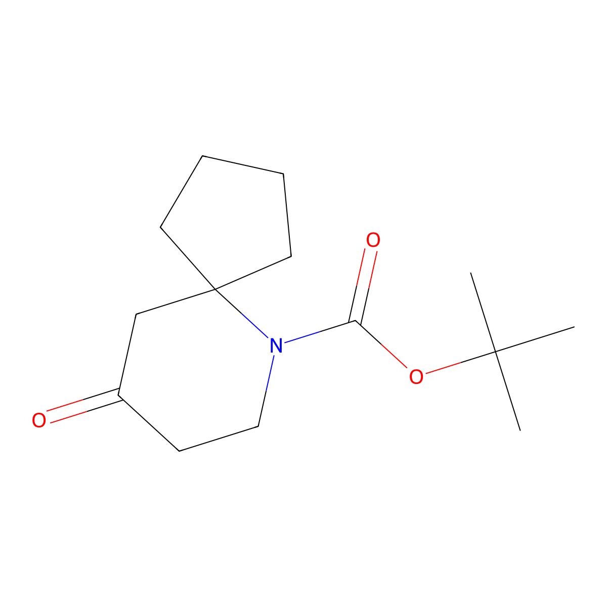 Tert-butyl 9-oxo-6-azaspiro(4.5)decane-6-carboxylate molecular structure, CAS 1784022-52-1