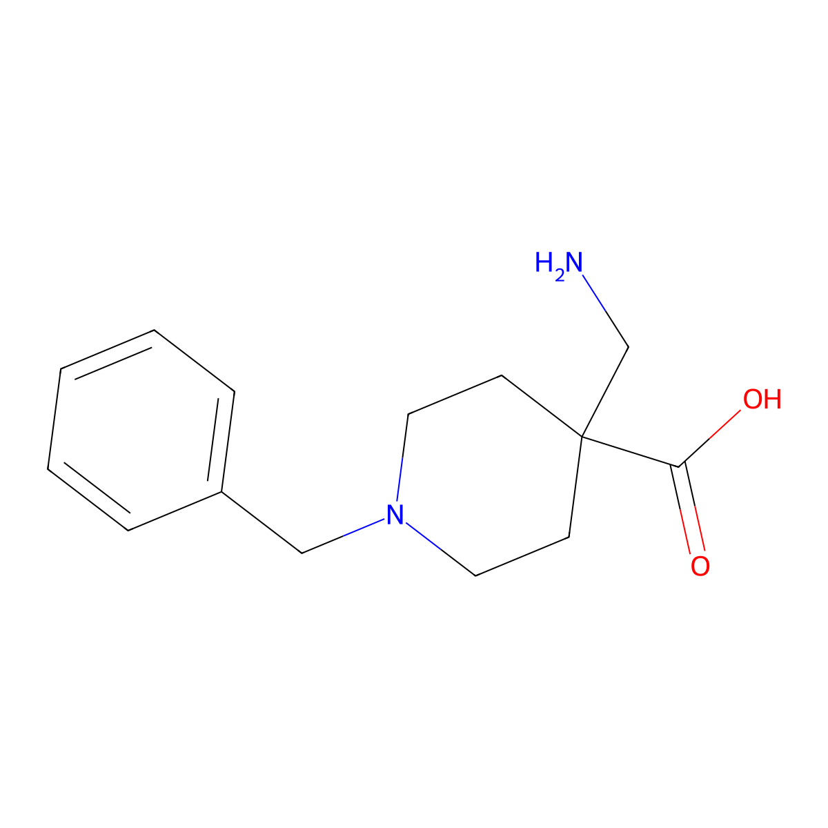 4-(Aminomethyl)-1-benzylpiperidine-4-carboxylic acid molecular structure, CAS 1784025-97-3