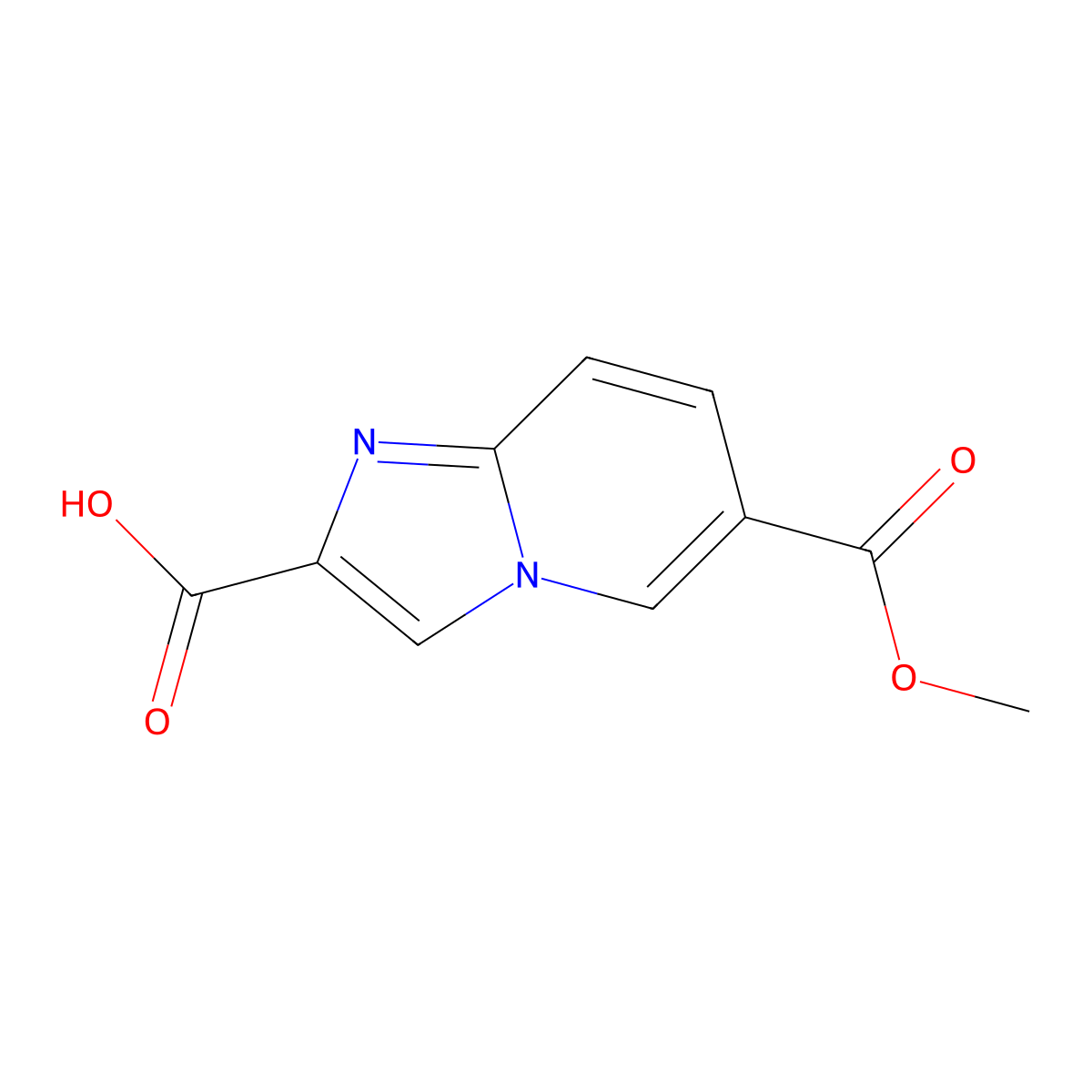 6-(Methoxycarbonyl)imidazo[1,2-a]pyridine-2-carboxylicacid molecular structure, CAS 1784028-70-1