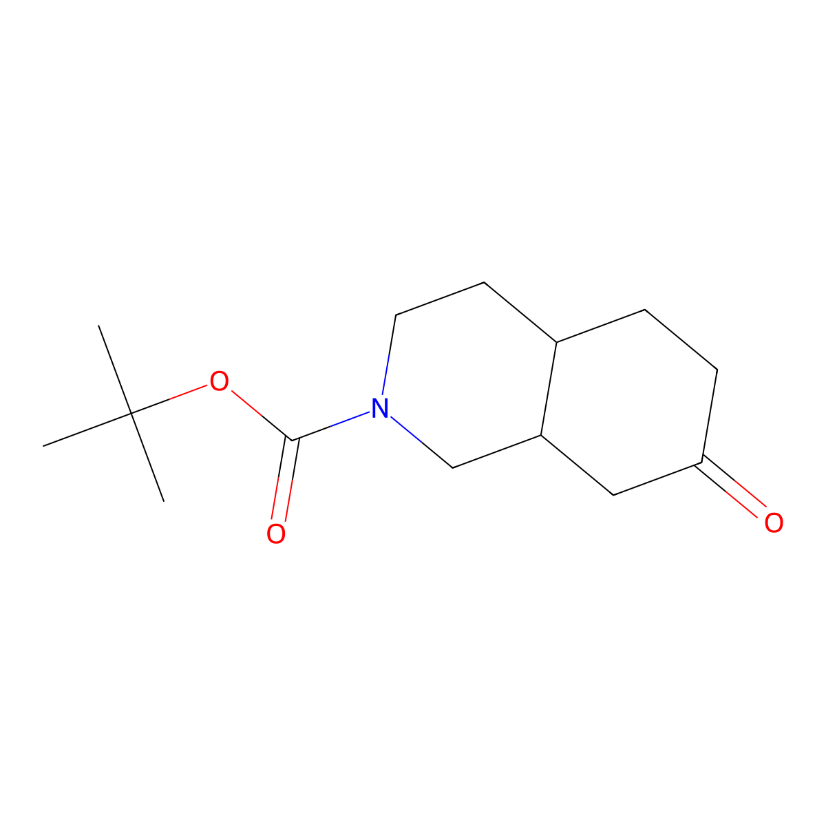Tert-butyl 7-oxo-decahydroisoquinoline-2-carboxylate molecular structure, CAS 1784035-62-6