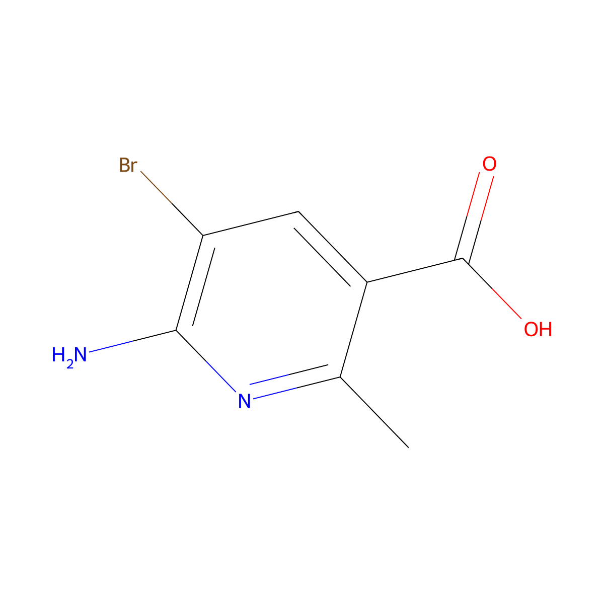 6-Amino-5-bromo-2-methylpyridine-3-carboxylic acid molecular structure, CAS 1784035-67-1
