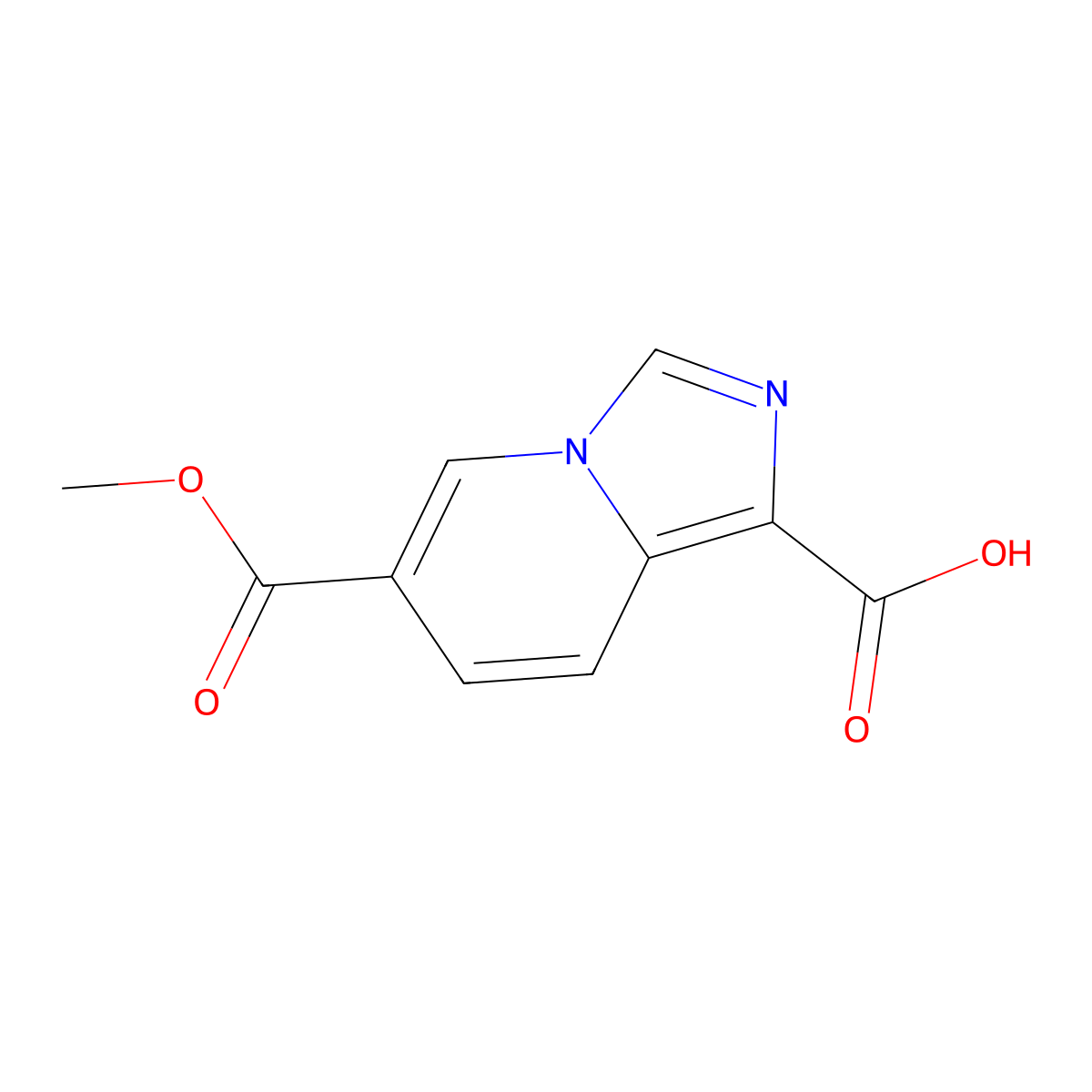 6-(Methoxycarbonyl)imidazo[1,5-a]pyridine-1-carboxylic acid molecular structure, CAS 1784037-89-3