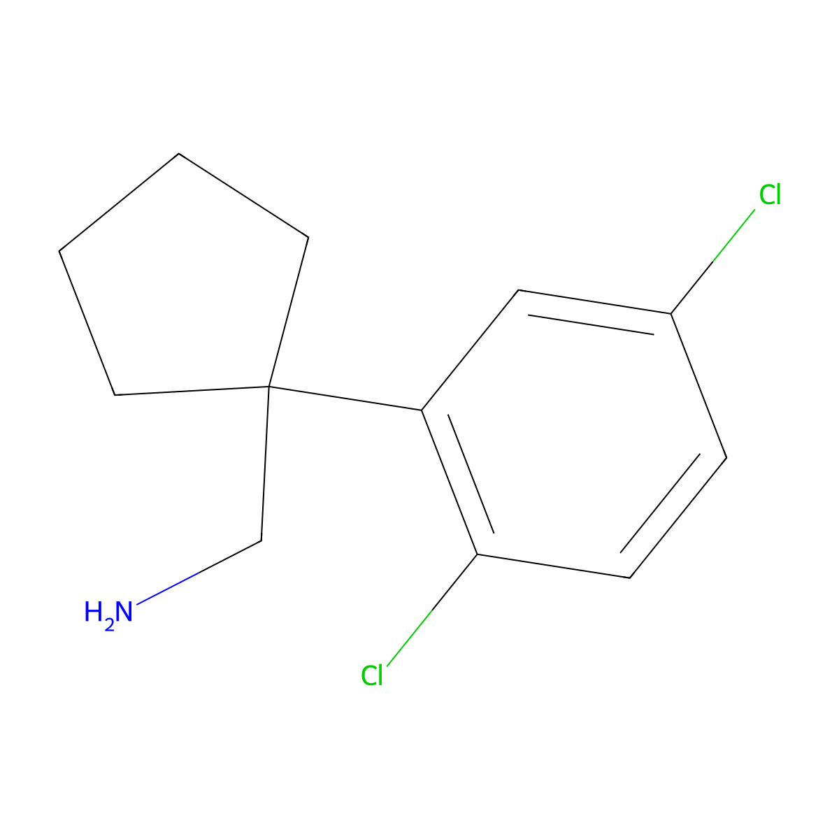 1-(2,5-Dichlorophenyl)cyclopentanemethanamine molecular structure, CAS 1784038-08-9
