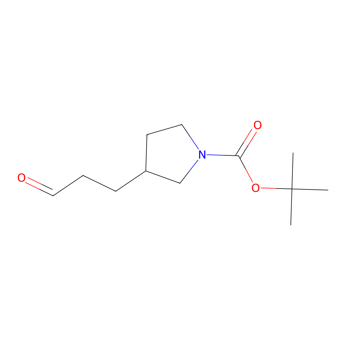 Tert-butyl 3-(3-oxopropyl)pyrrolidine-1-carboxylate molecular structure, CAS 1784051-03-1