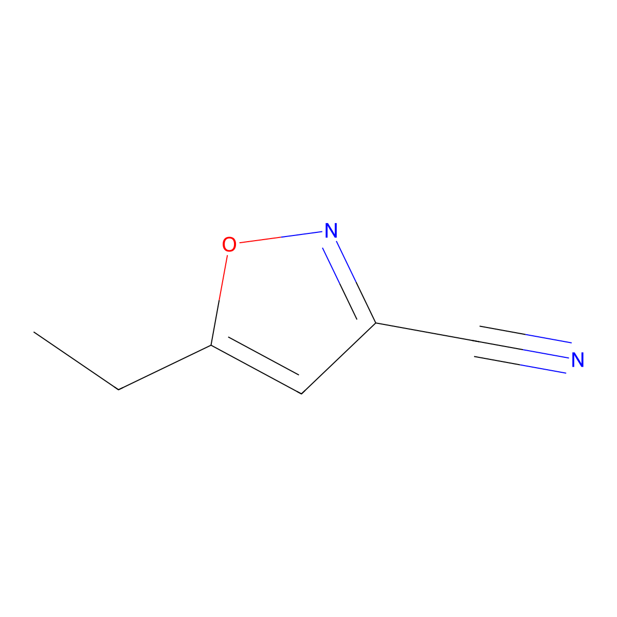 5-Ethyl-1,2-oxazole-3-carbonitrile molecular structure, CAS 1784054-75-6