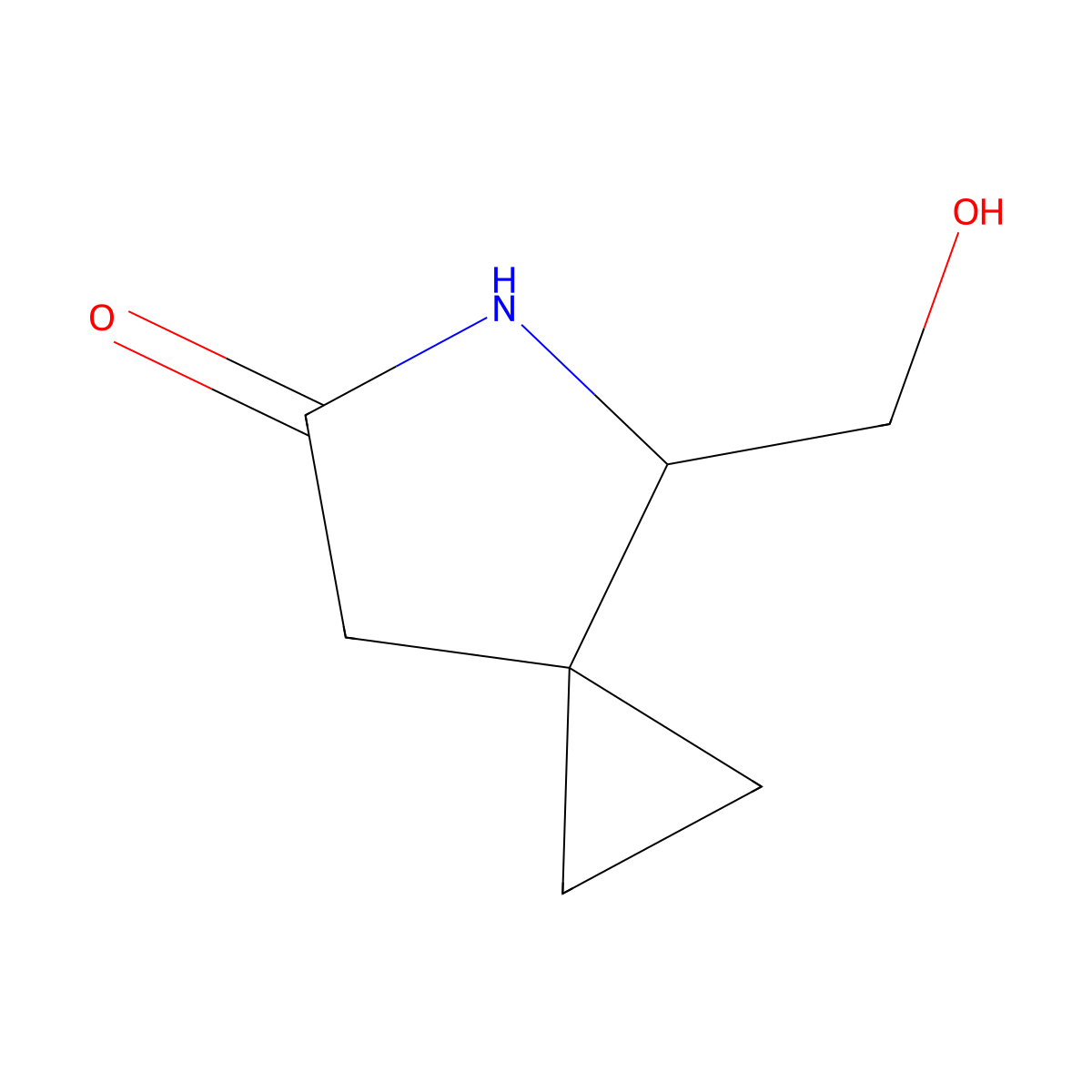 4-(Hydroxymethyl)-5-azaspiro[2.4]heptan-6-one molecular structure, CAS 1784056-56-9