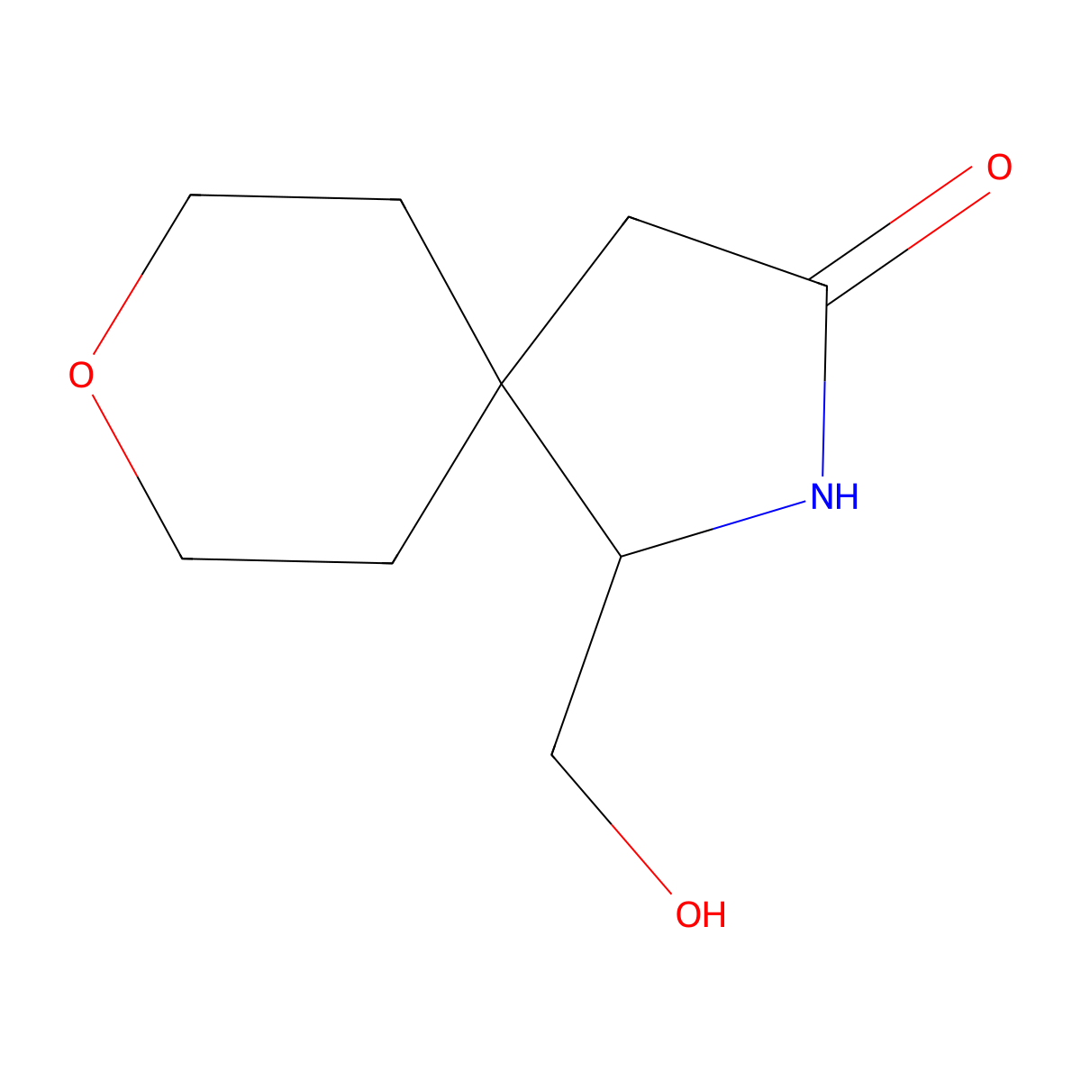 1-(Hydroxymethyl)-8-oxa-2-azaspiro[4.5]decan-3-one molecular structure, CAS 1784058-22-5