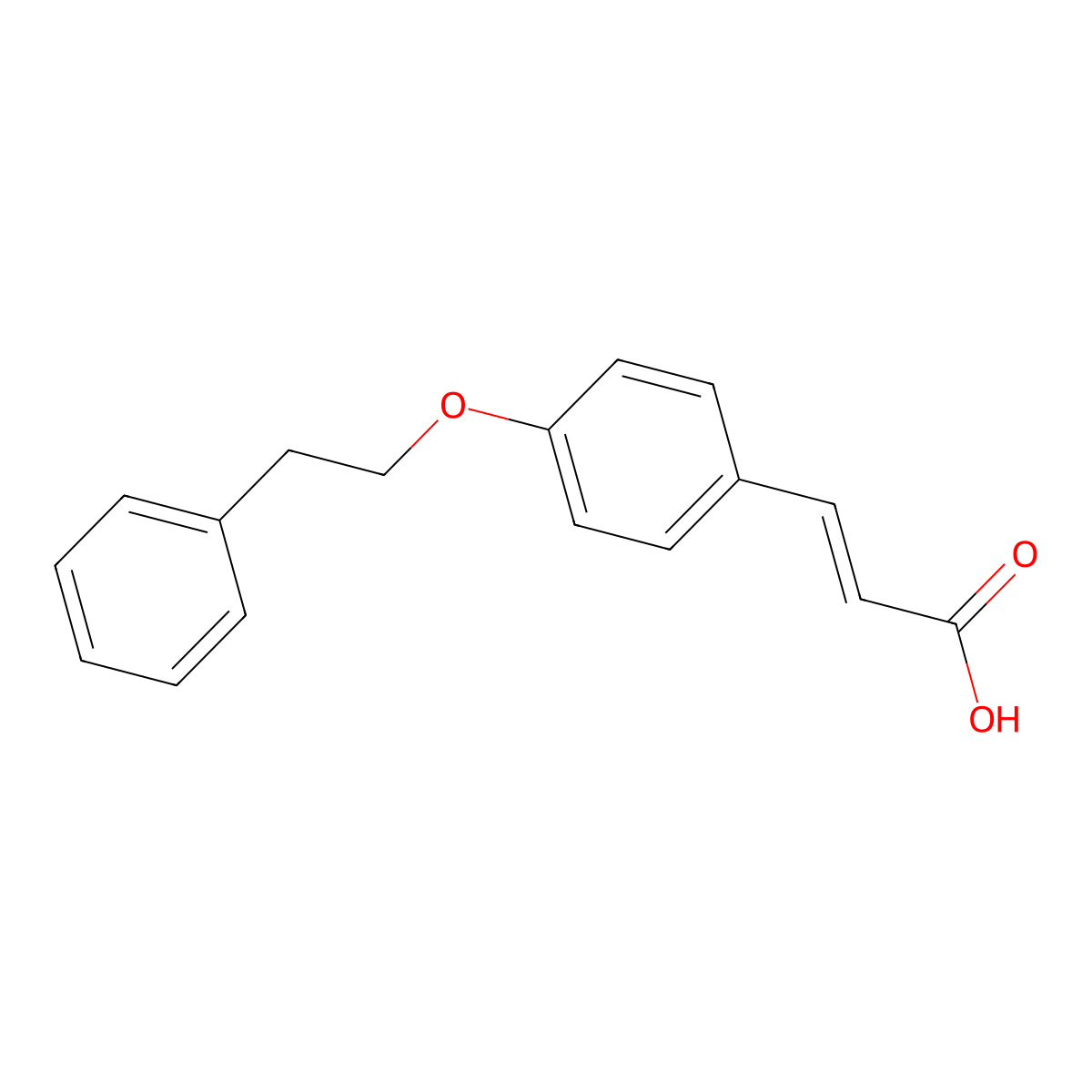 3-[4-(2-Phenylethoxy)phenyl]-2-propenoic acid molecular structure, CAS 178406-64-9