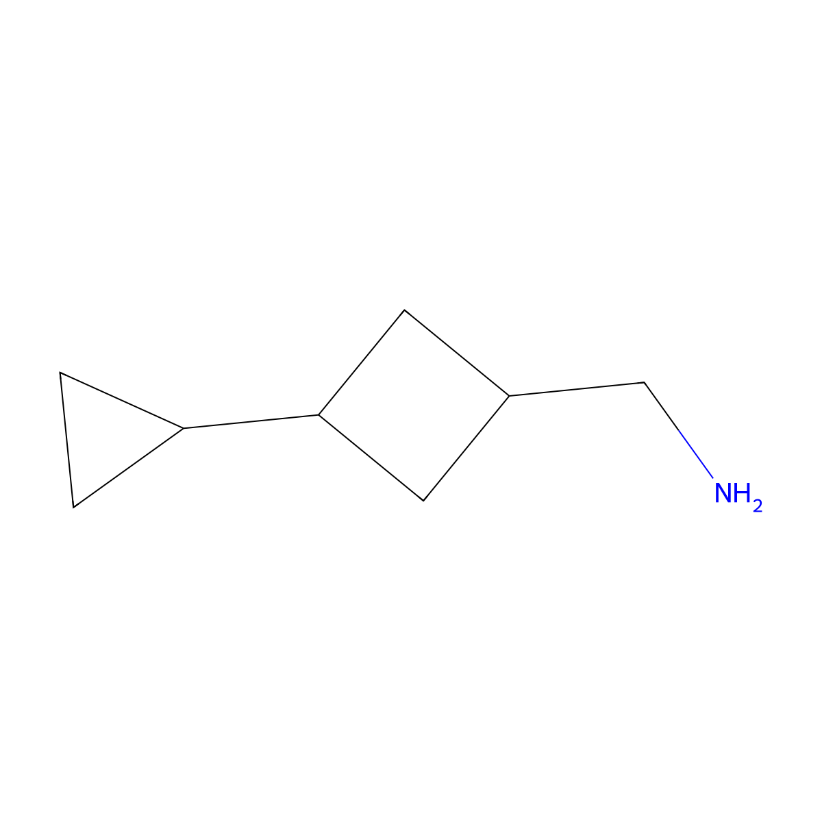 (3-Cyclopropylcyclobutyl)methanamine molecular structure, CAS 1784060-02-1
