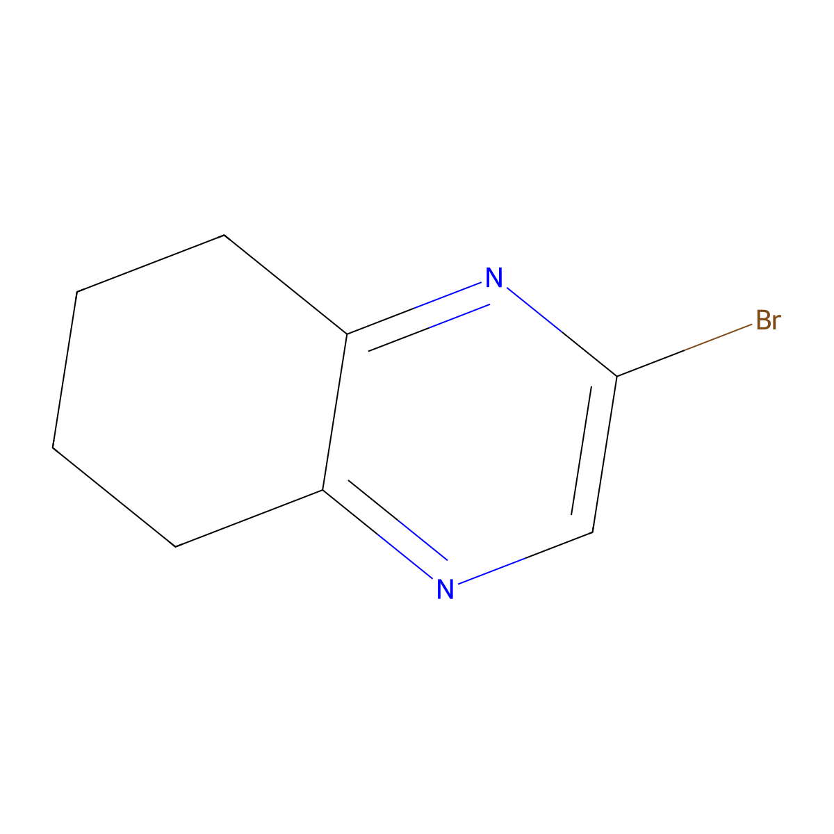 2-Bromo-5,6,7,8-tetrahydroquinoxaline molecular structure, CAS 1784074-98-1