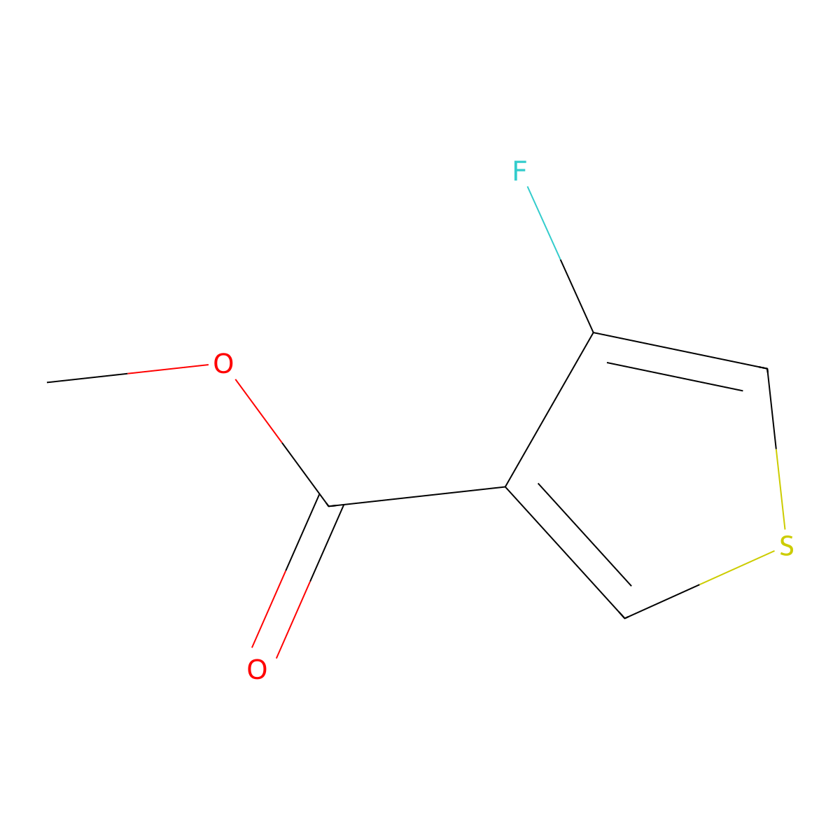 Methyl 4-fluorothiophene-3-carboxylate molecular structure, CAS 1784076-89-6
