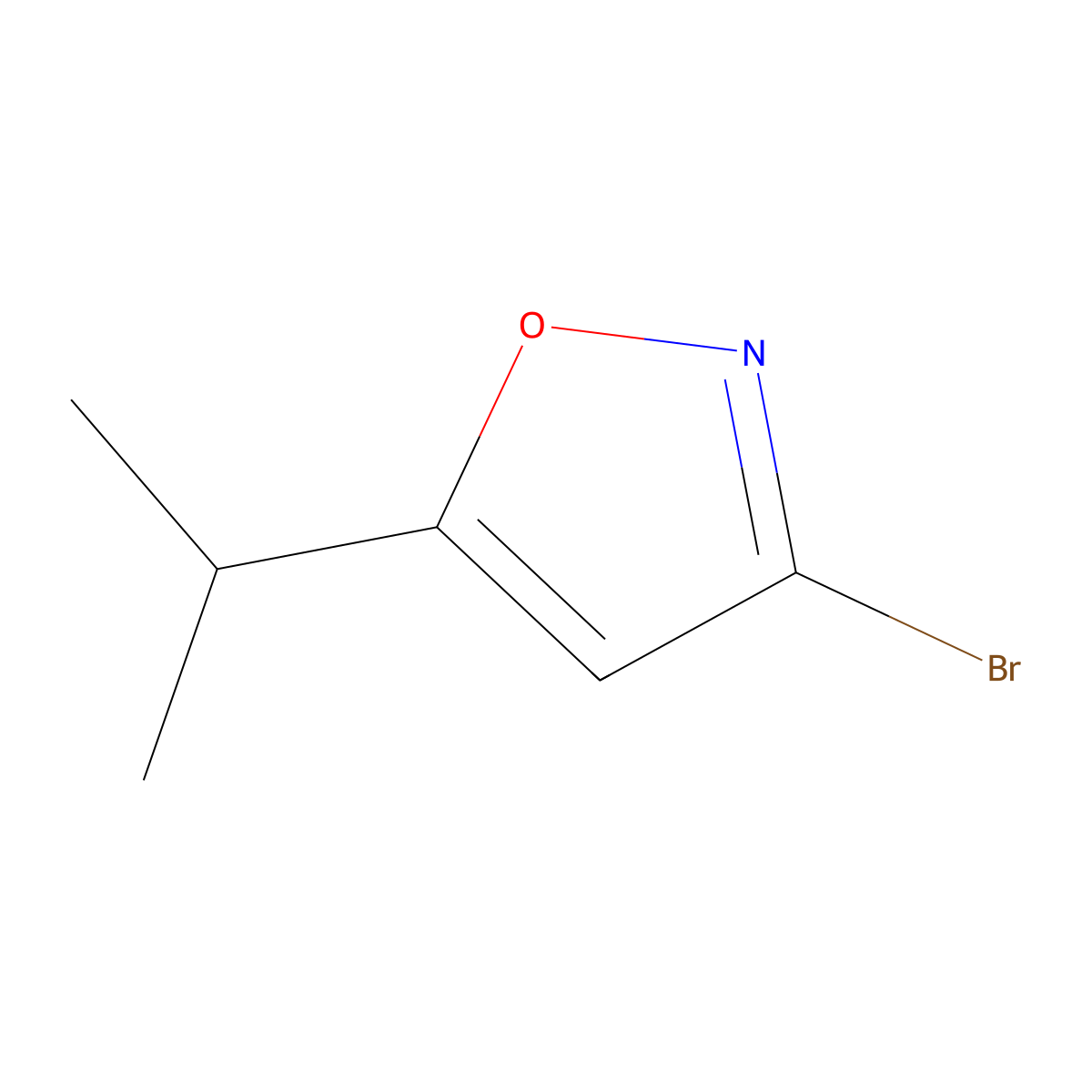 3-Bromo-5-(propan-2-yl)-1,2-oxazole molecular structure, CAS 1784077-78-6