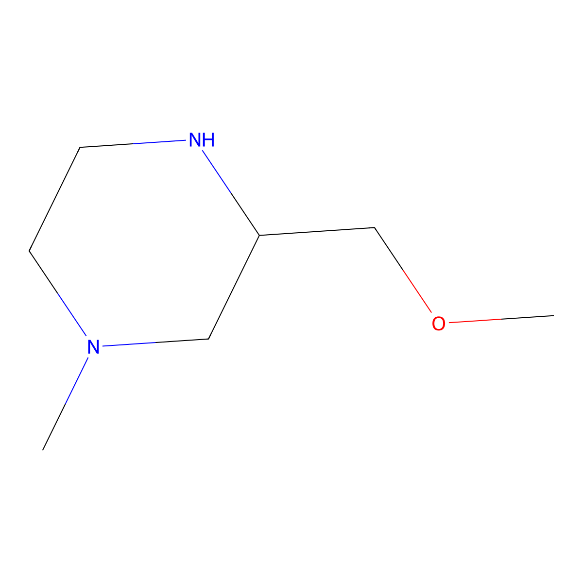 3-(Methoxymethyl)-1-methylpiperazine molecular structure, CAS 1784079-63-5