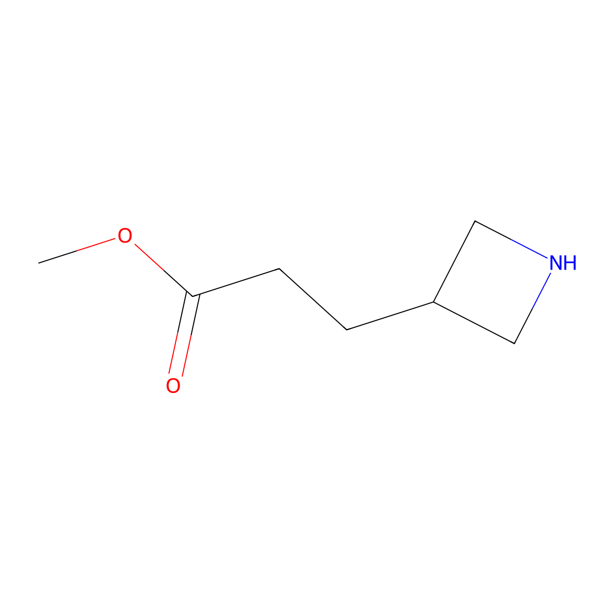 Methyl 3-(azetidin-3-yl)propanoate molecular structure, CAS 1784079-93-1