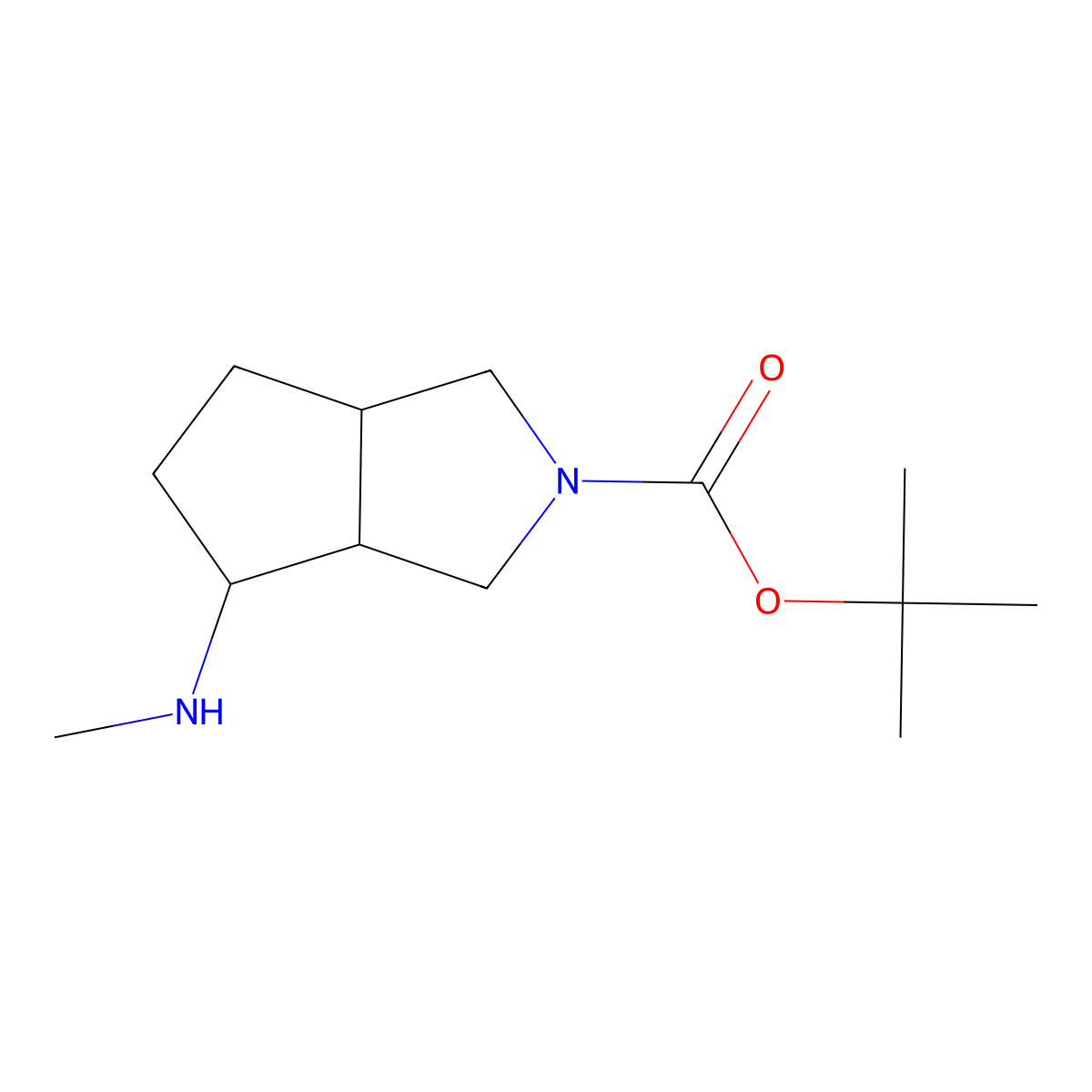 Tert-butyl 4-(methylamino)-octahydrocyclopenta[c]pyrrole-2-carboxylate molecular structure, CAS 1784081-02-2