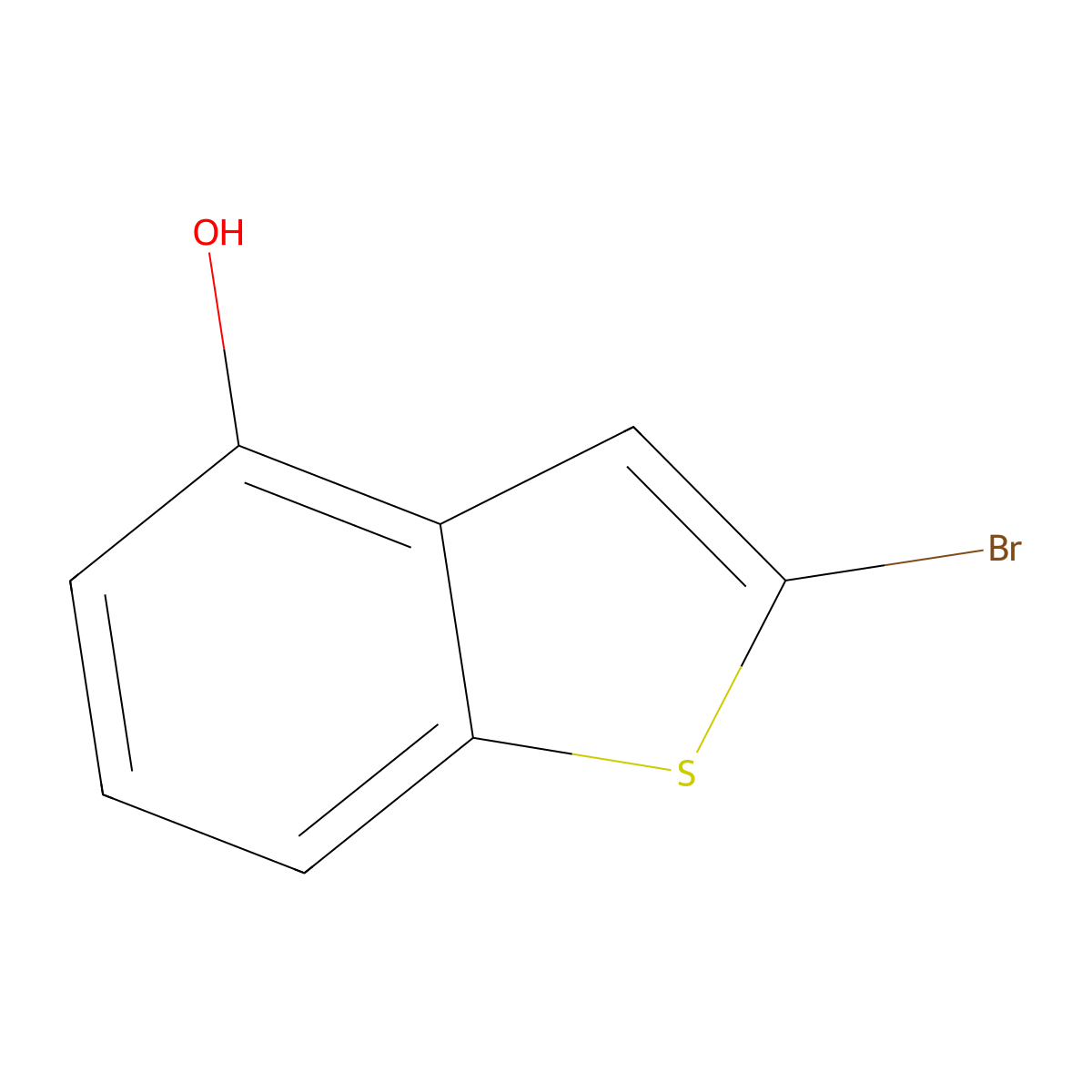 2-Bromo-1-benzothiophen-4-ol molecular structure, CAS 1784087-17-7