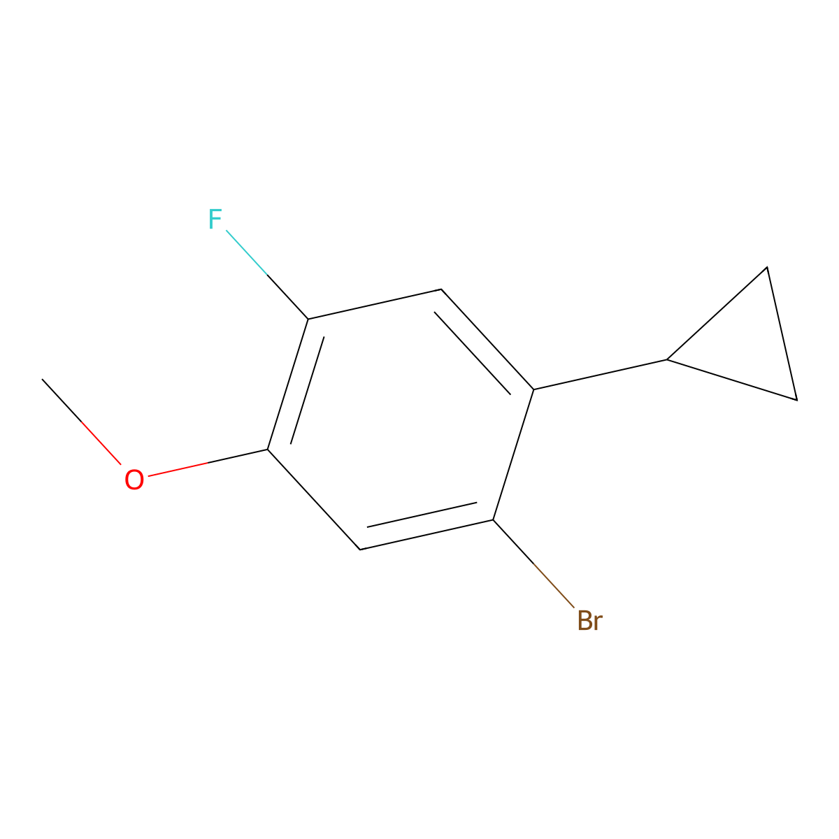1-Bromo-2-cyclopropyl-4-fluoro-5-methoxybenzene molecular structure, CAS 1784088-25-0
