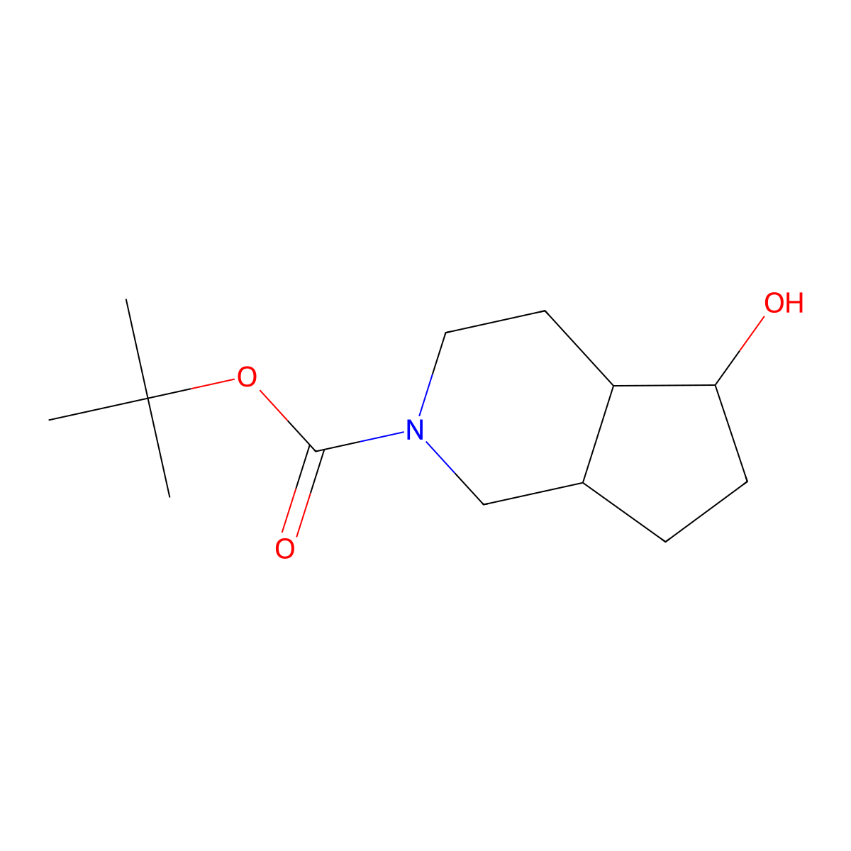 Tert-butyl 5-hydroxy-1,3,4,4A,5,6,7,7A-octahydrocyclopenta[C]pyridine-2-carboxylate molecular structure, CAS 1784089-78-6