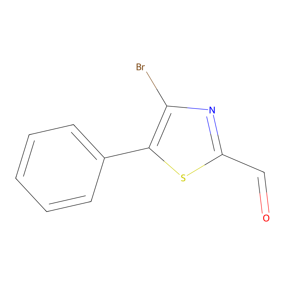 4-Bromo-5-phenylthiazole-2-carbaldehyde molecular structure, CAS 1784090-08-9