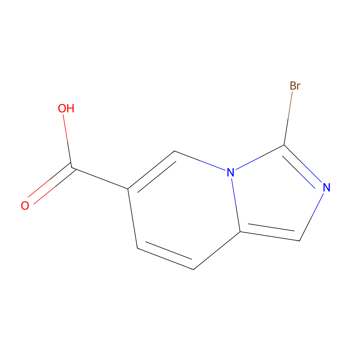 3-Bromoimidazo[1,5-a]pyridine-6-carboxylic acid molecular structure, CAS 1784091-57-1