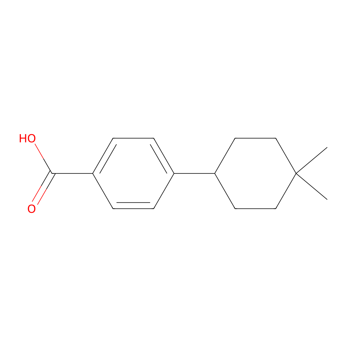 4-(4,4-Dimethylcyclohexyl)benzoic acid molecular structure, CAS 1784095-25-5