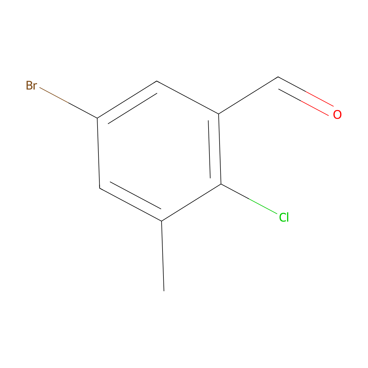 5-Bromo-2-chloro-3-methylbenzaldehyde molecular structure, CAS 1784096-76-9