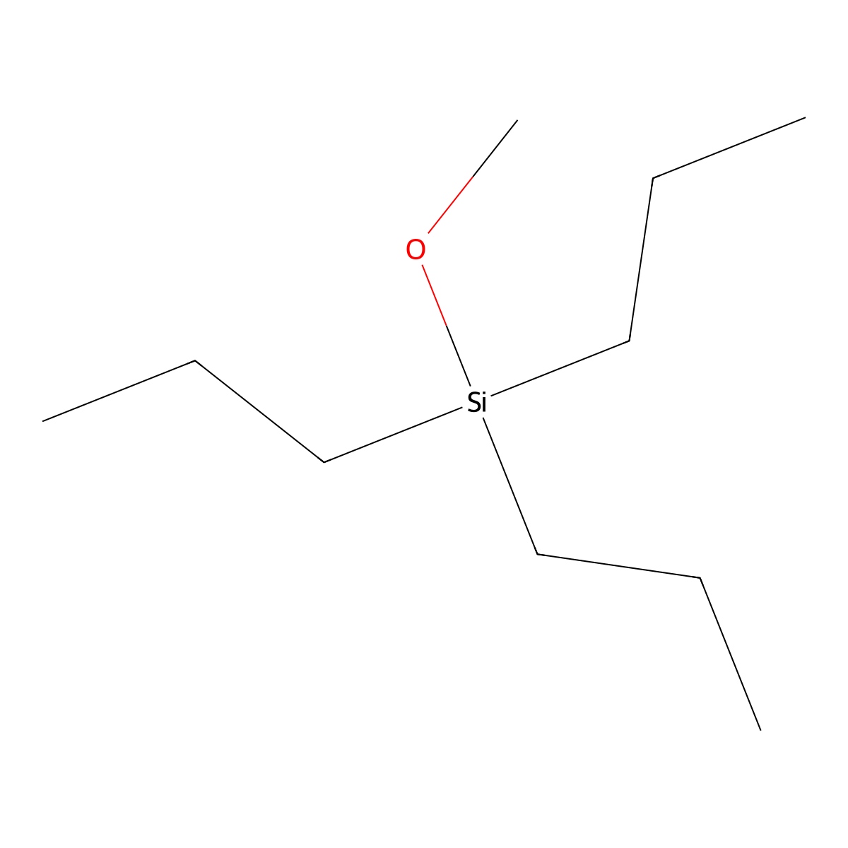 Silane, methoxytripropyl- molecular structure, CAS 17841-46-2