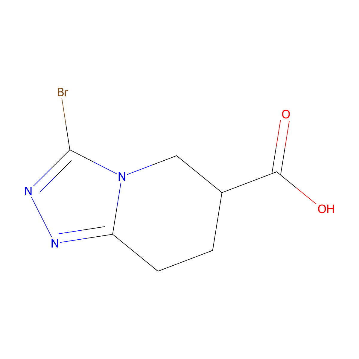 3-bromo-5H,6H,7H,8H-[1,2,4]triazolo[4,3-a]pyridine-6-carboxylic acid molecular structure, CAS 1784106-09-7