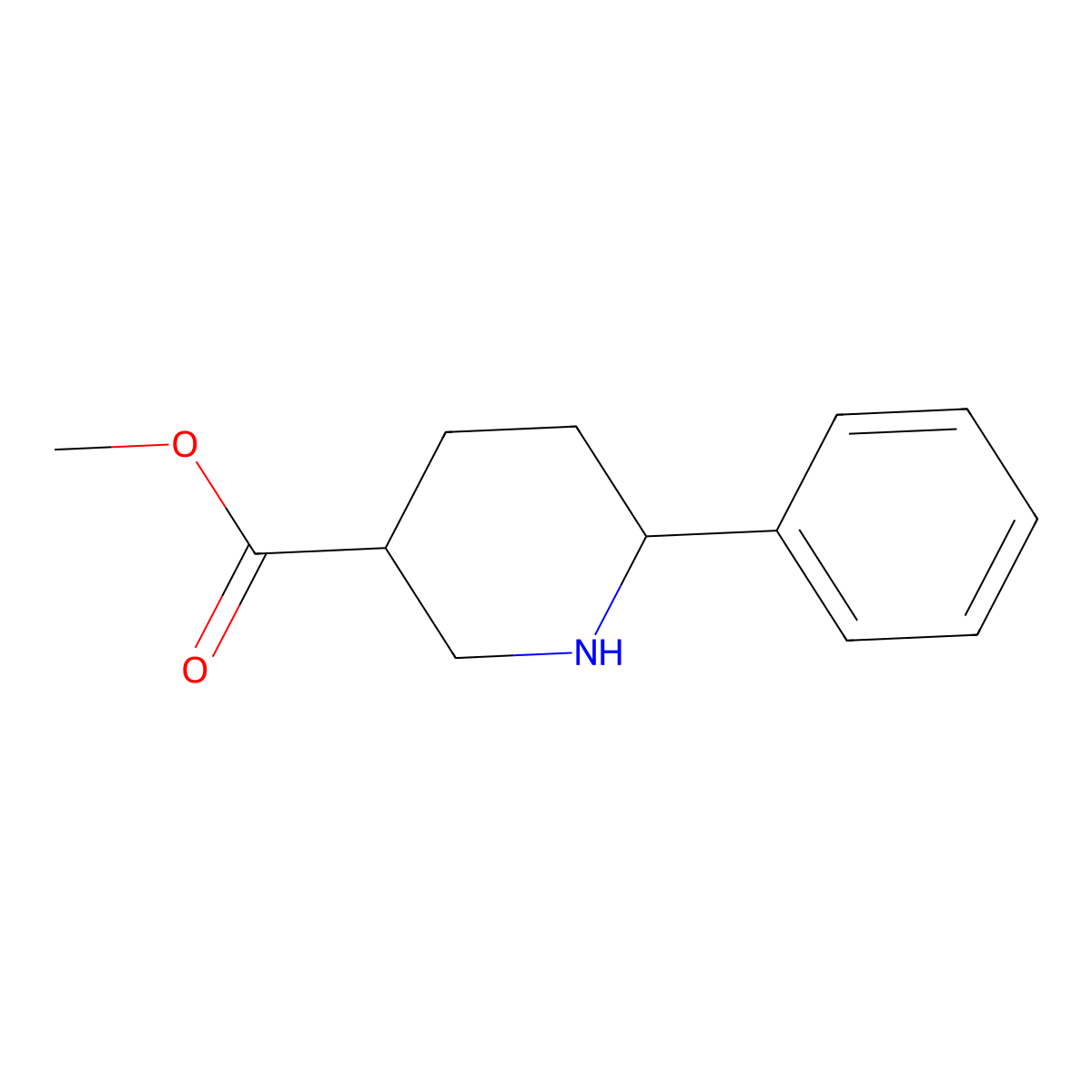 Methyl 6-phenylpiperidine-3-carboxylate molecular structure, CAS 1784107-97-6