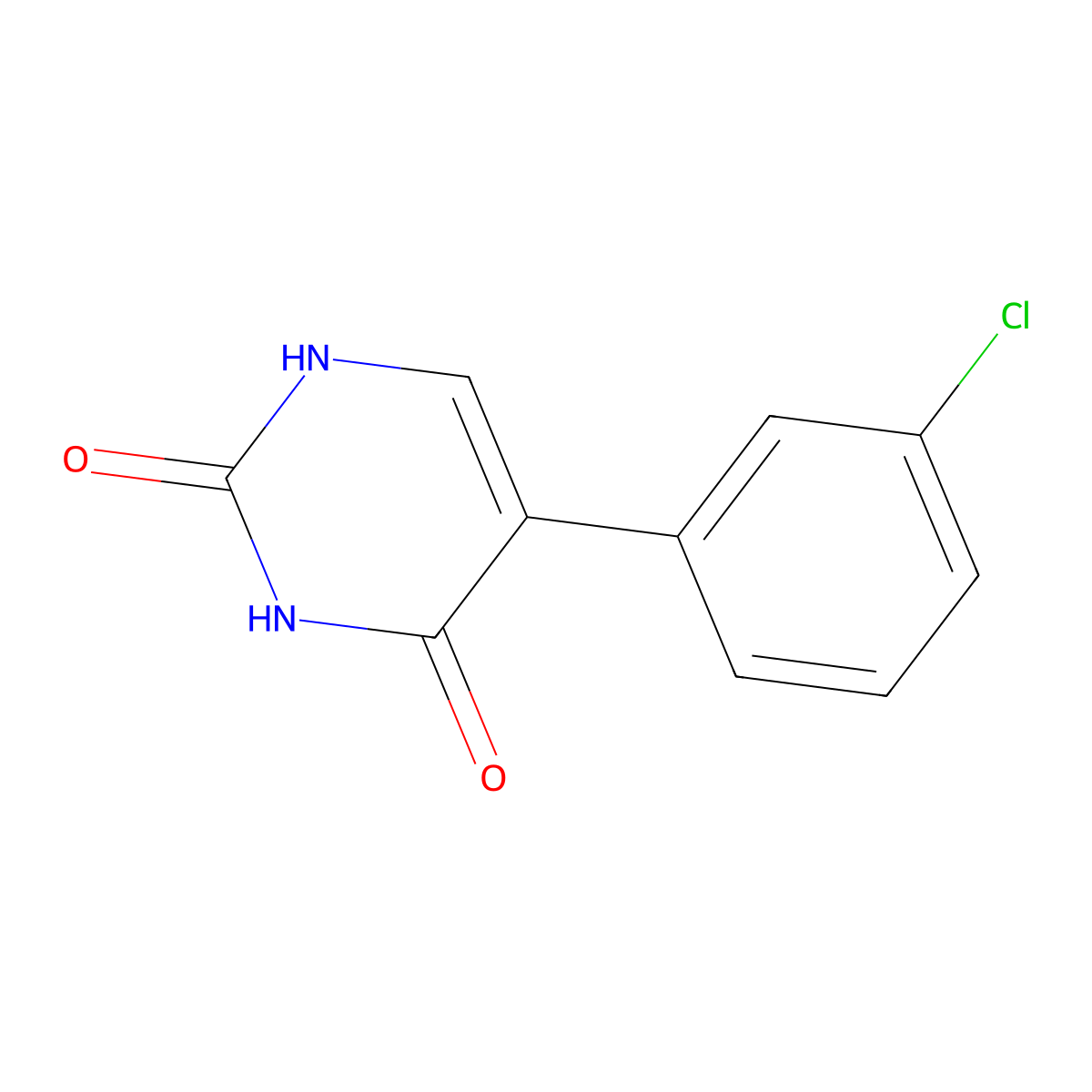 5-(3-chlorophenyl)-2,4(1H,3H)-pyrimidinedione molecular structure, CAS 178411-15-9