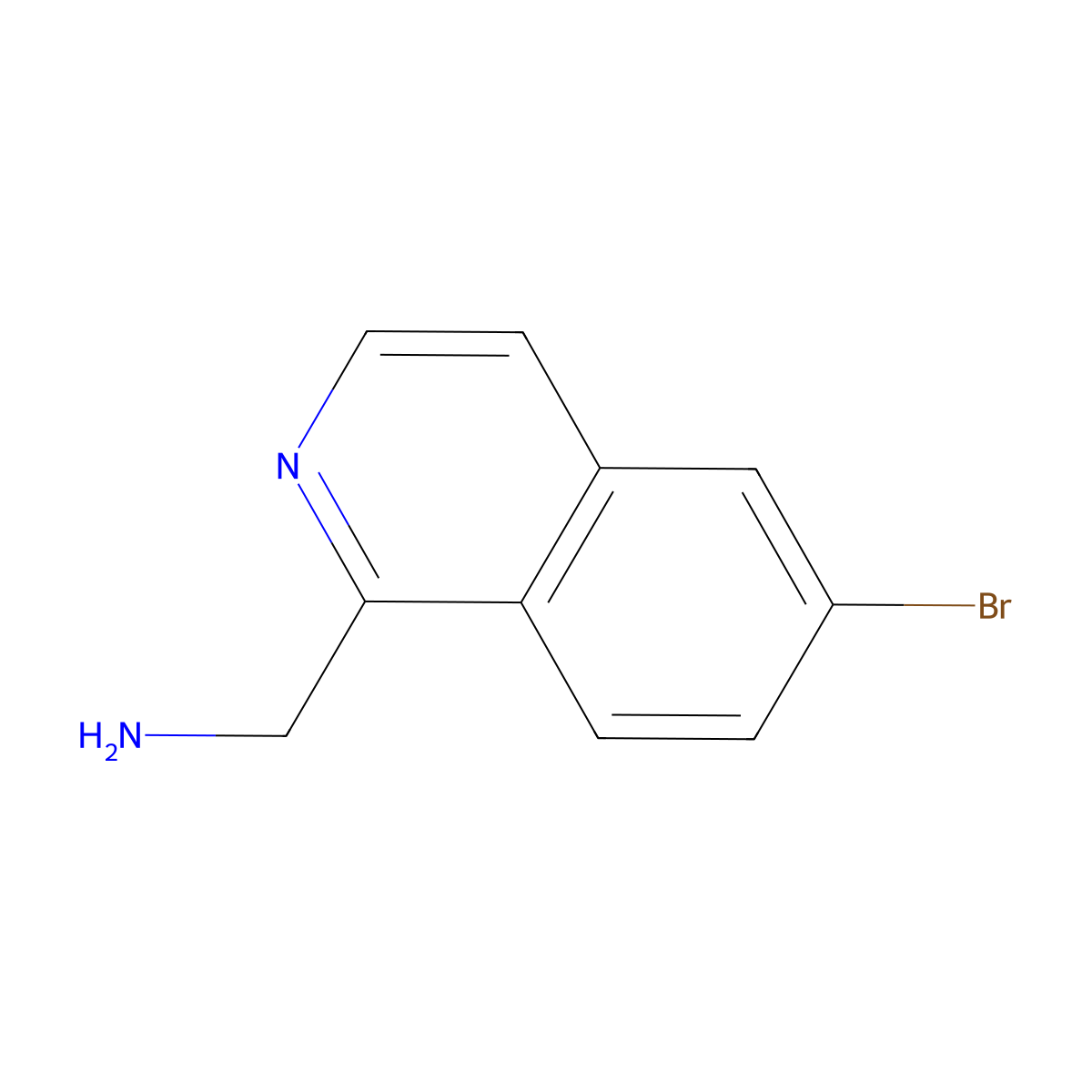 (6-Bromoisoquinolin-1-yl)methanamine molecular structure, CAS 1784112-15-7