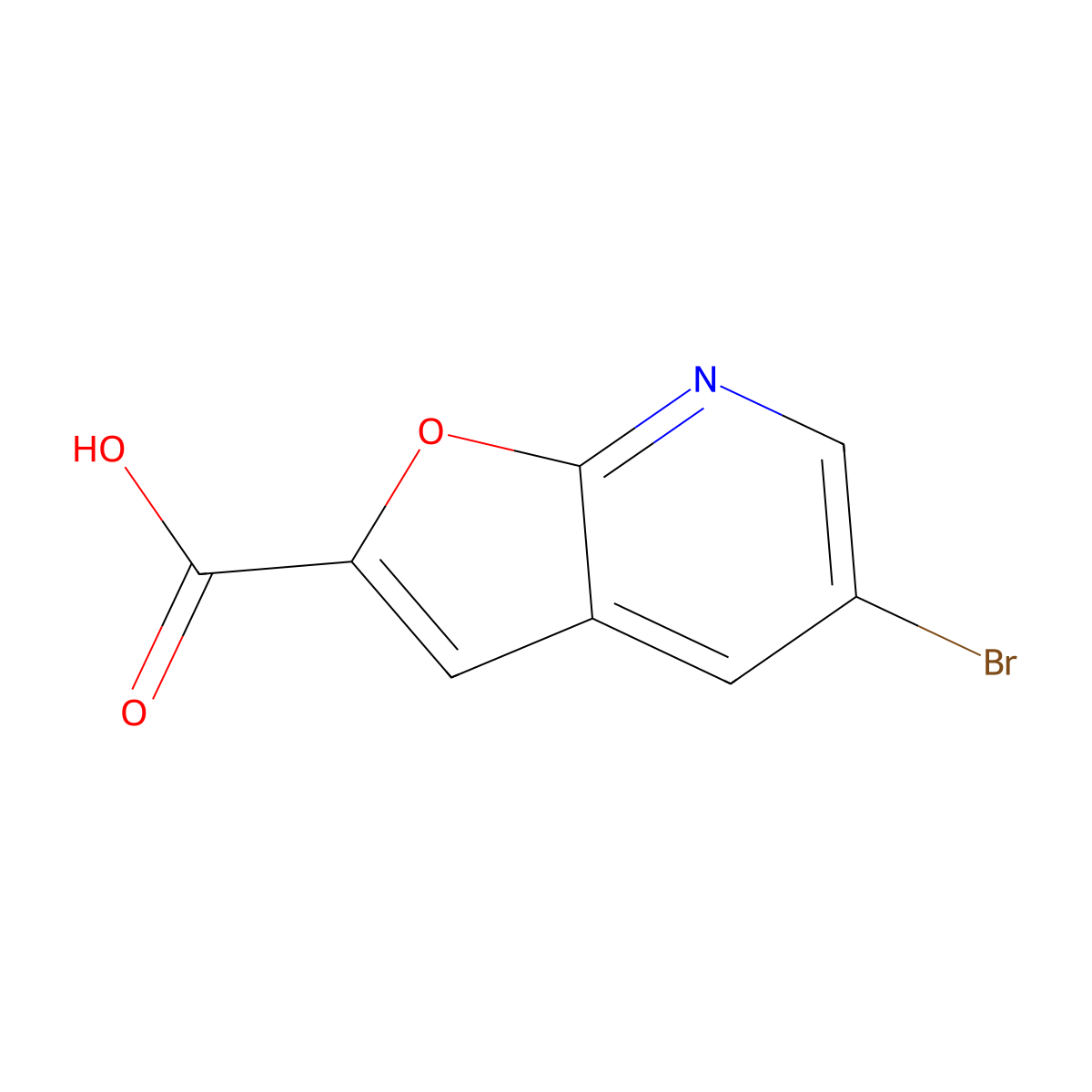 5-Bromofuro[2,3-b]pyridine-2-carboxylic acid molecular structure, CAS 1784113-83-2