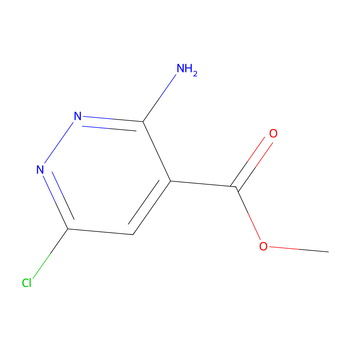 Methyl 3-amino-6-chloropyridazine-4-carboxylate molecular structure, CAS 1784117-49-2
