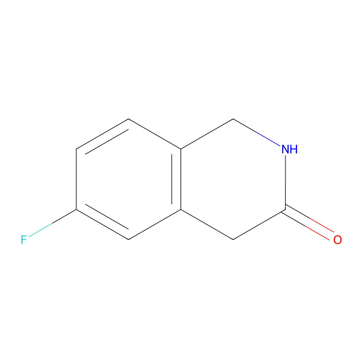 6-Fluoro-1,4-dihydroisoquinolin-3(2H)-one molecular structure, CAS 1784118-02-0