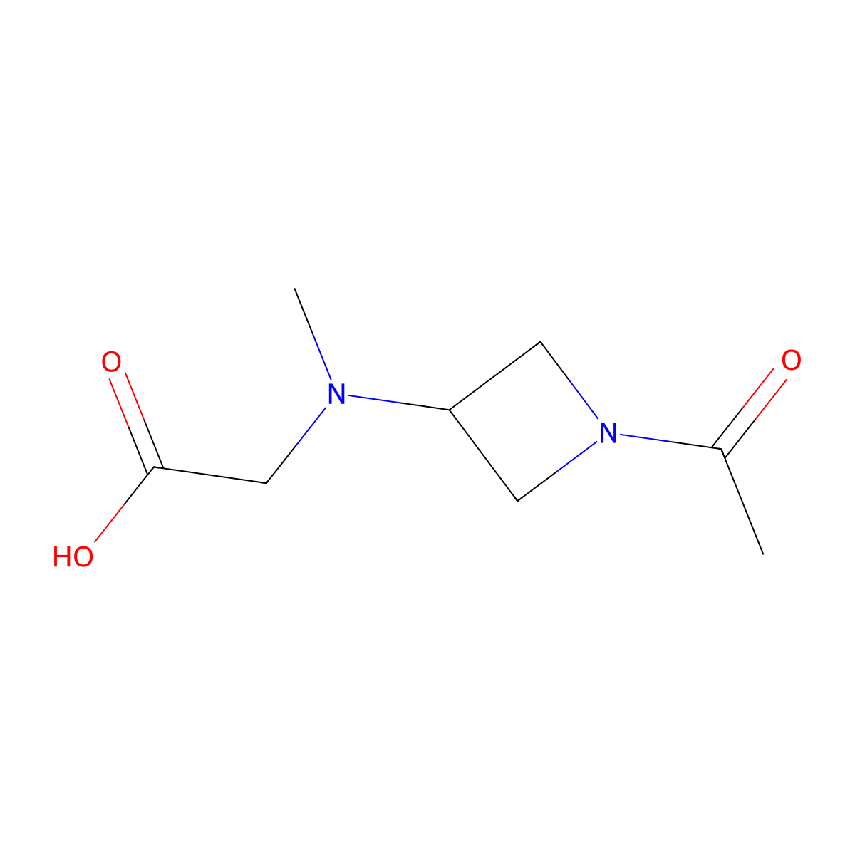 2-[(1-Acetylazetidin-3-yl)(methyl)amino]acetic acid molecular structure, CAS 1784118-57-5