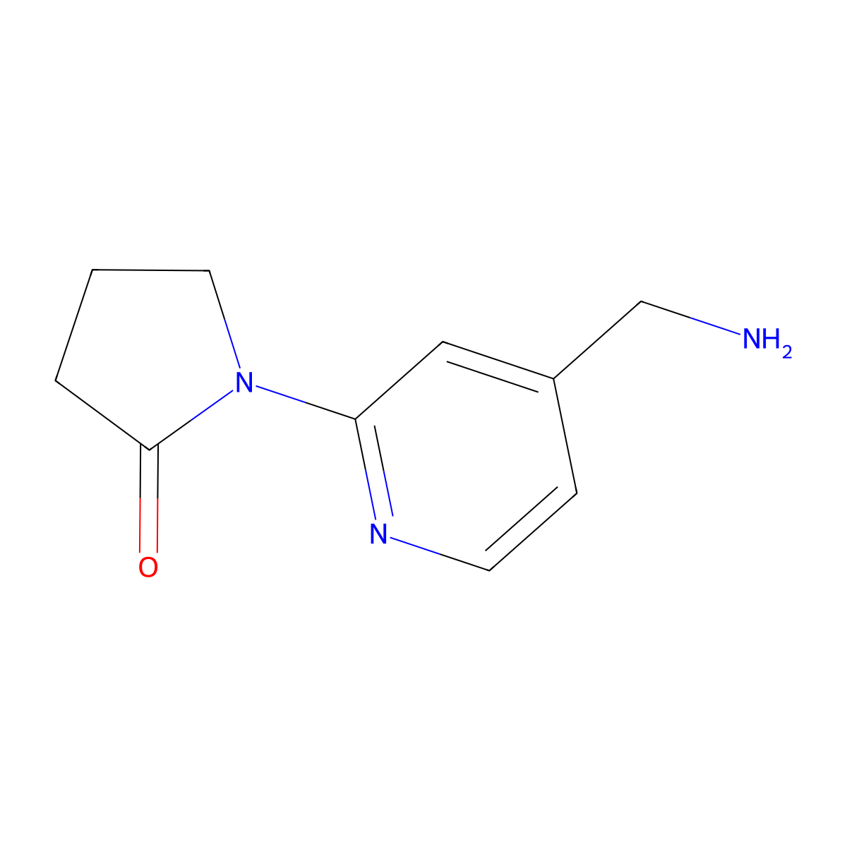 1-[4-(Aminomethyl)pyridin-2-yl]pyrrolidin-2-one molecular structure, CAS 1784119-14-7