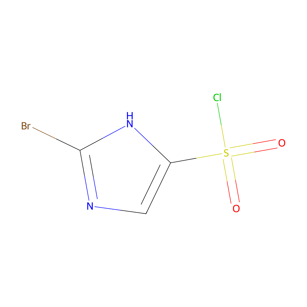 2-bromo-1H-imidazole-5-sulfonylchloride molecular structure, CAS 1784124-22-6