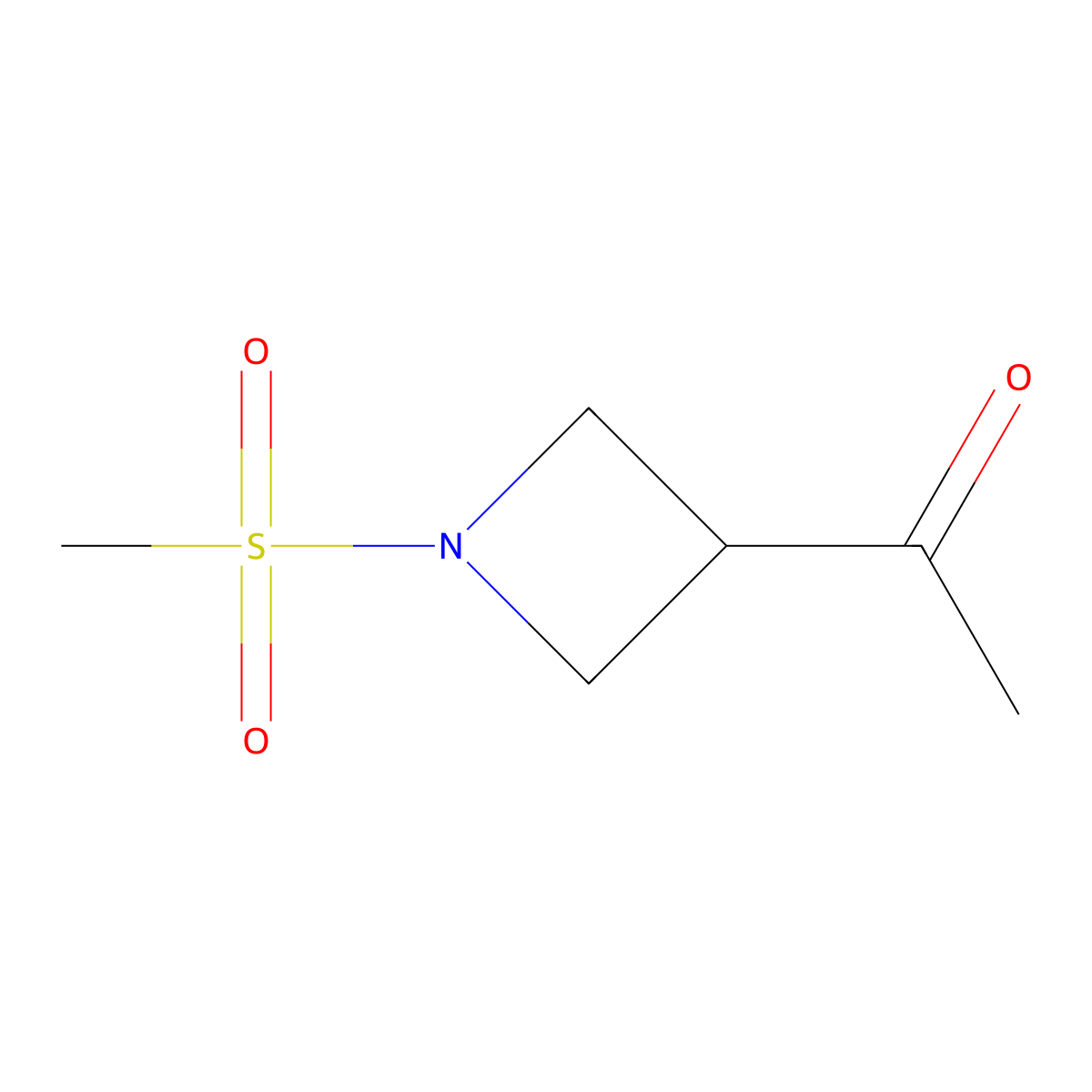 1-(1-(Methylsulfonyl)azetidin-3-yl)ethanone molecular structure, CAS 1784127-59-8