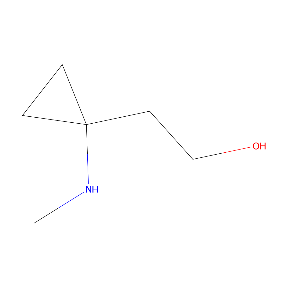 2-[1-(Methylamino)cyclopropyl]ethan-1-ol molecular structure, CAS 1784130-46-6