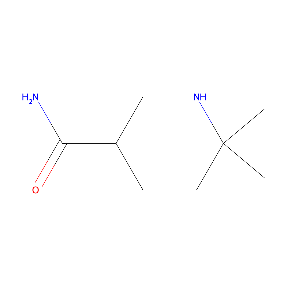 6,6-Dimethylpiperidine-3-carboxamide molecular structure, CAS 1784134-16-2