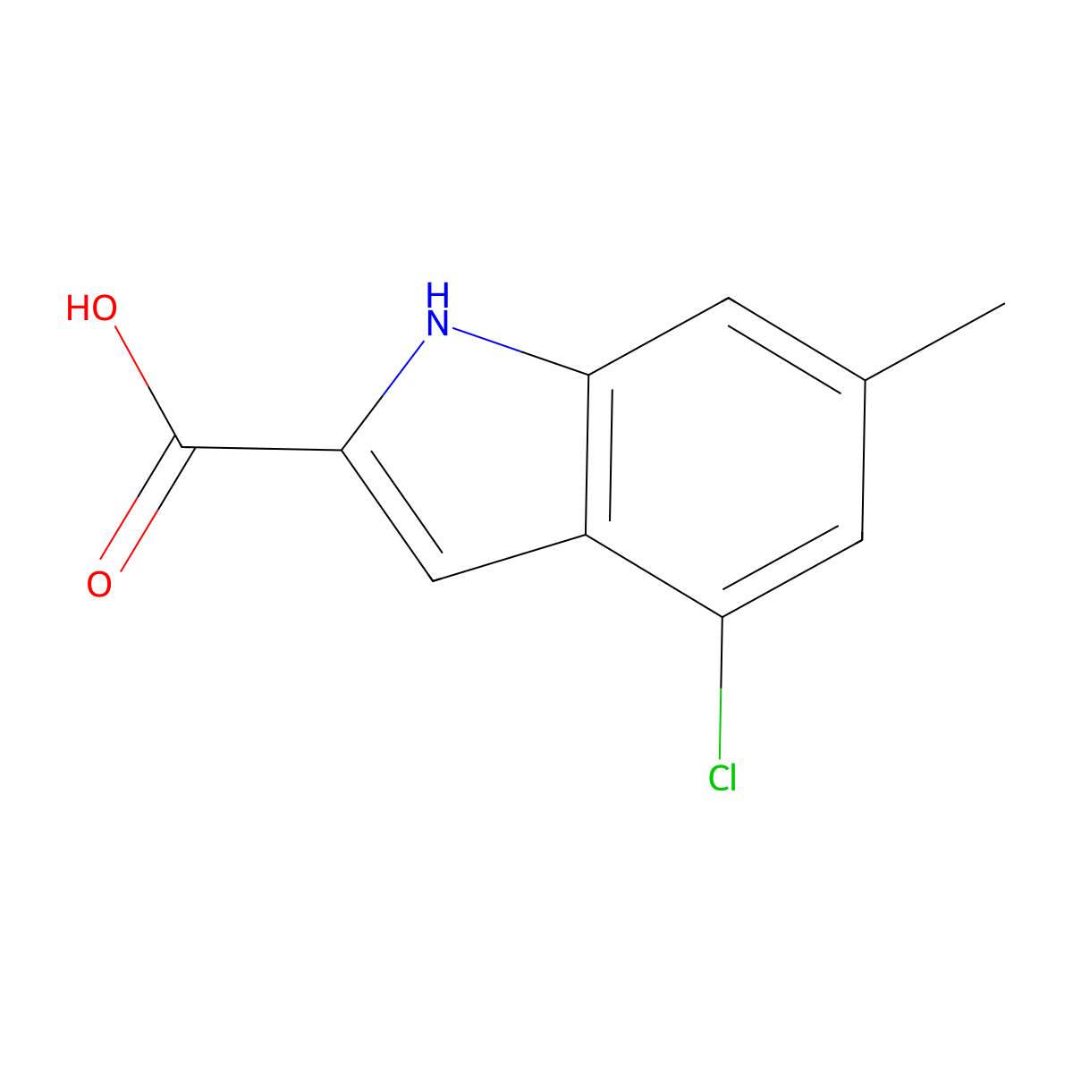 4-Chloro-6-methyl-1h-indole-2-carboxylic acid molecular structure, CAS 1784136-96-4