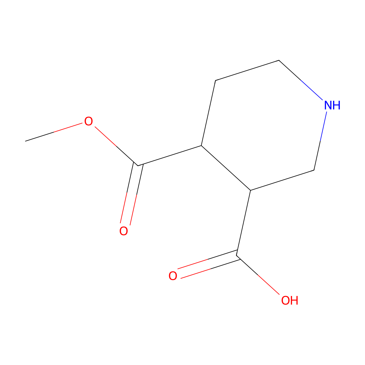 4-(Methoxycarbonyl)piperidine-3-carboxylic acid molecular structure, CAS 1784137-21-8