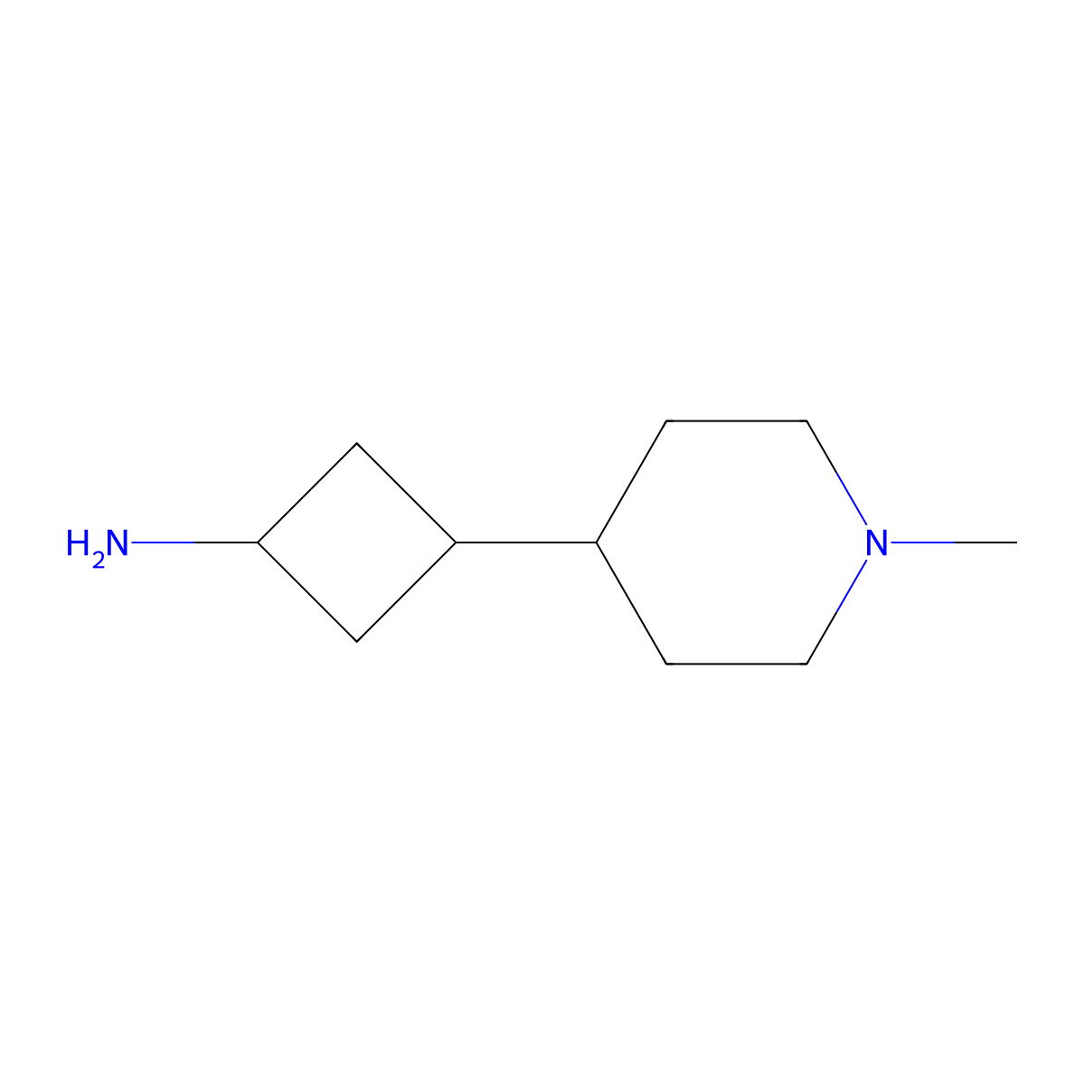 3-(1-Methylpiperidin-4-yl)cyclobutan-1-amine molecular structure, CAS 1784142-03-5
