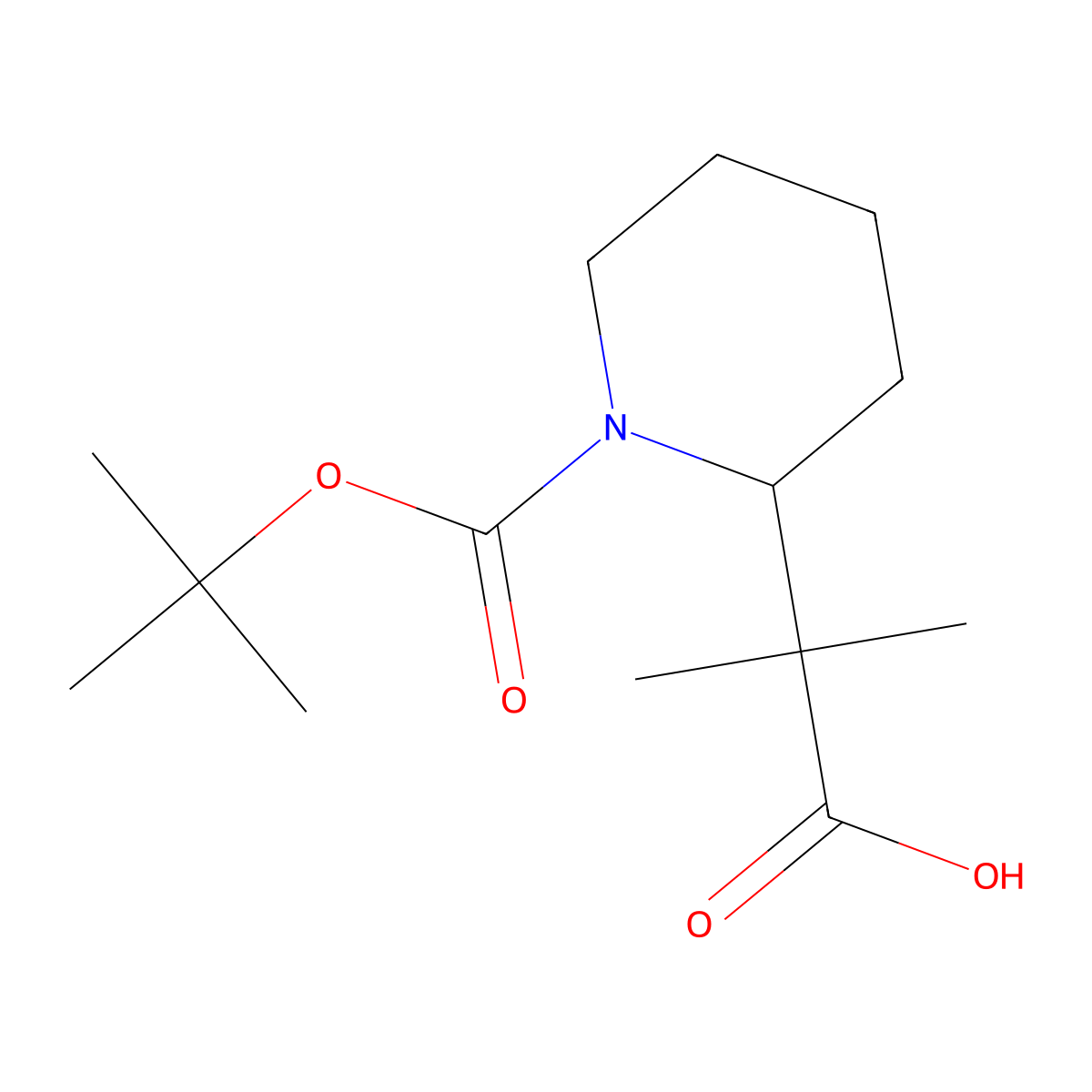 2-(1-Tert-butoxycarbonyl-2-piperidyl)-2-methyl-propanoic acid molecular structure, CAS 1784144-31-5